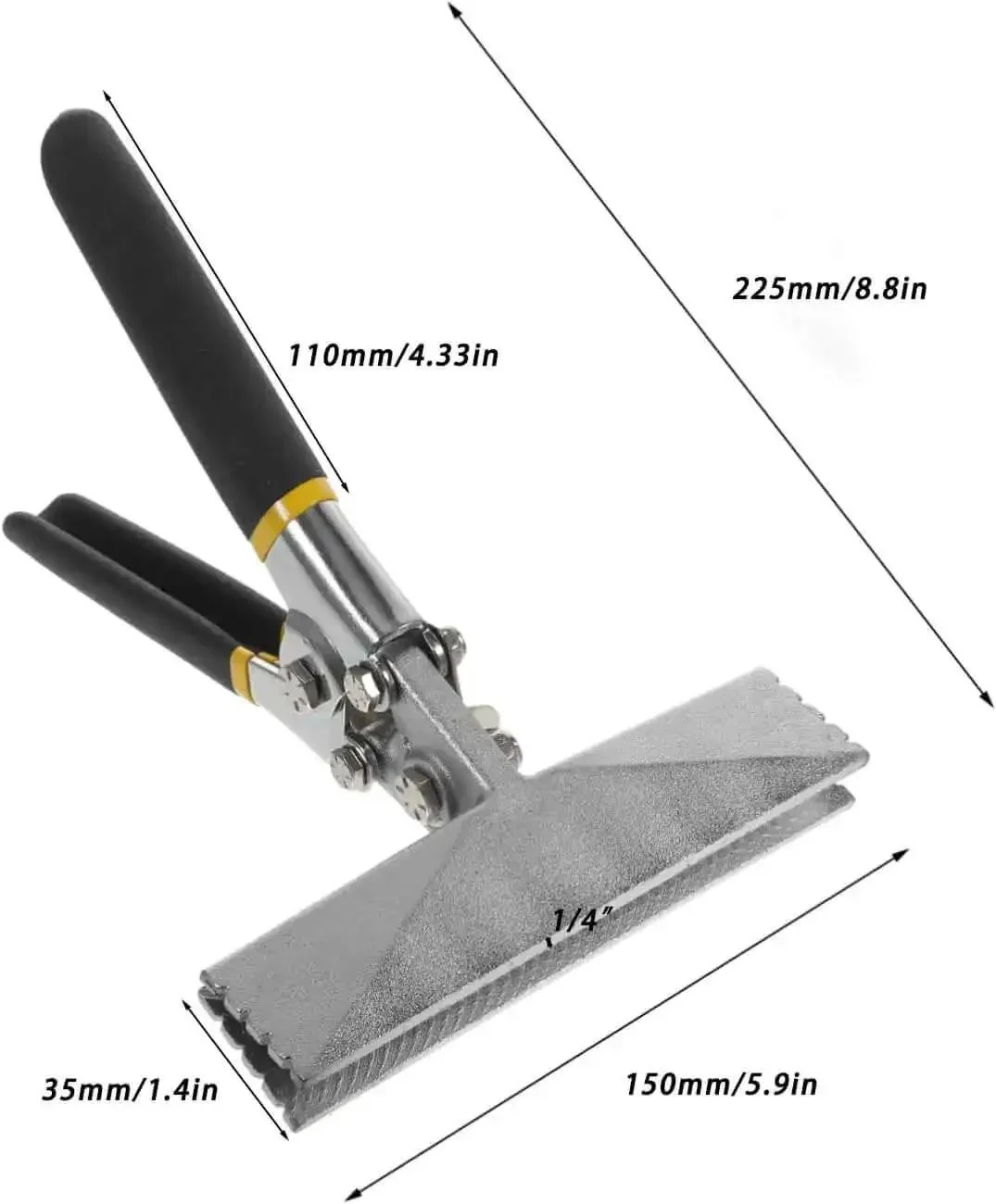 6 Inch Hand Seamer With Straight Jaw For Sheet Metal Bending And Flattening, Ergonomic Handle Bender Tool For Precise Creases And Flat Work, Durable Steel Construction And Easy Grip For Pro Results - Image 3