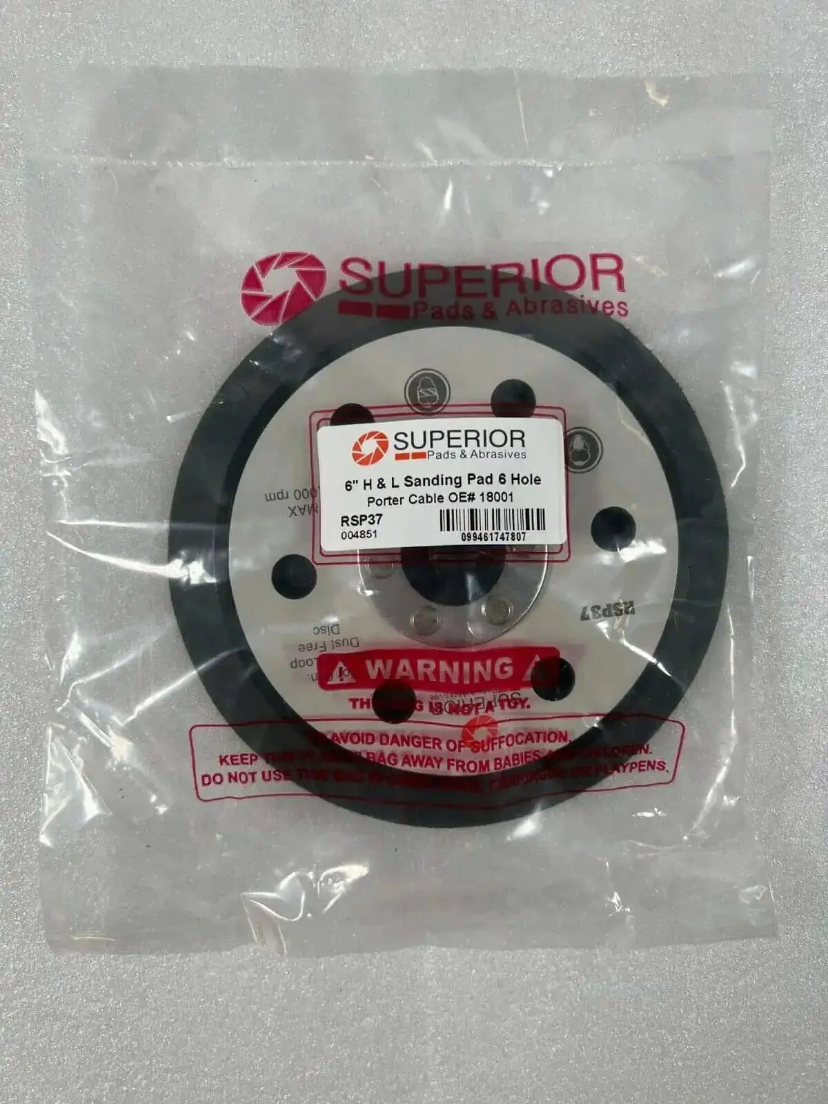 6 Inch Hook And Loop Backing Pad For Polisher 7424 7424XP 18001 Heavy Duty Beefy Durable Spare Part For Lawn Mowers Vacuum Cleaners Power Tools And More For Finishing Jobs And Repairs - Image 2