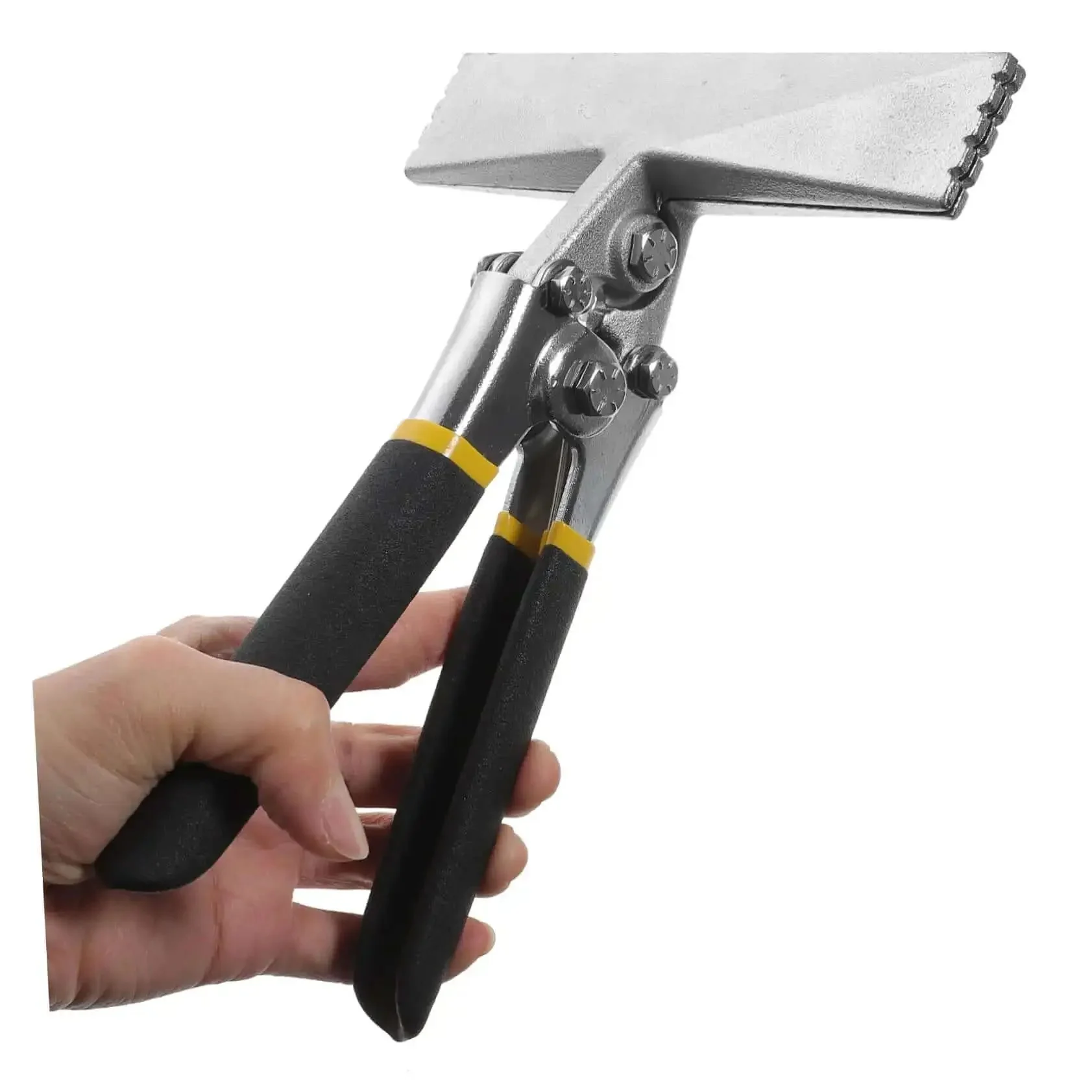 6 Inch Metal Bending Pliers For Sheet Metal With Flat Bar Bender Manual Seaming Tool Non Slip Double Layer Pitted Handle For Heavy Duty Flattening And Stamping In Tight Spaces - Image 2