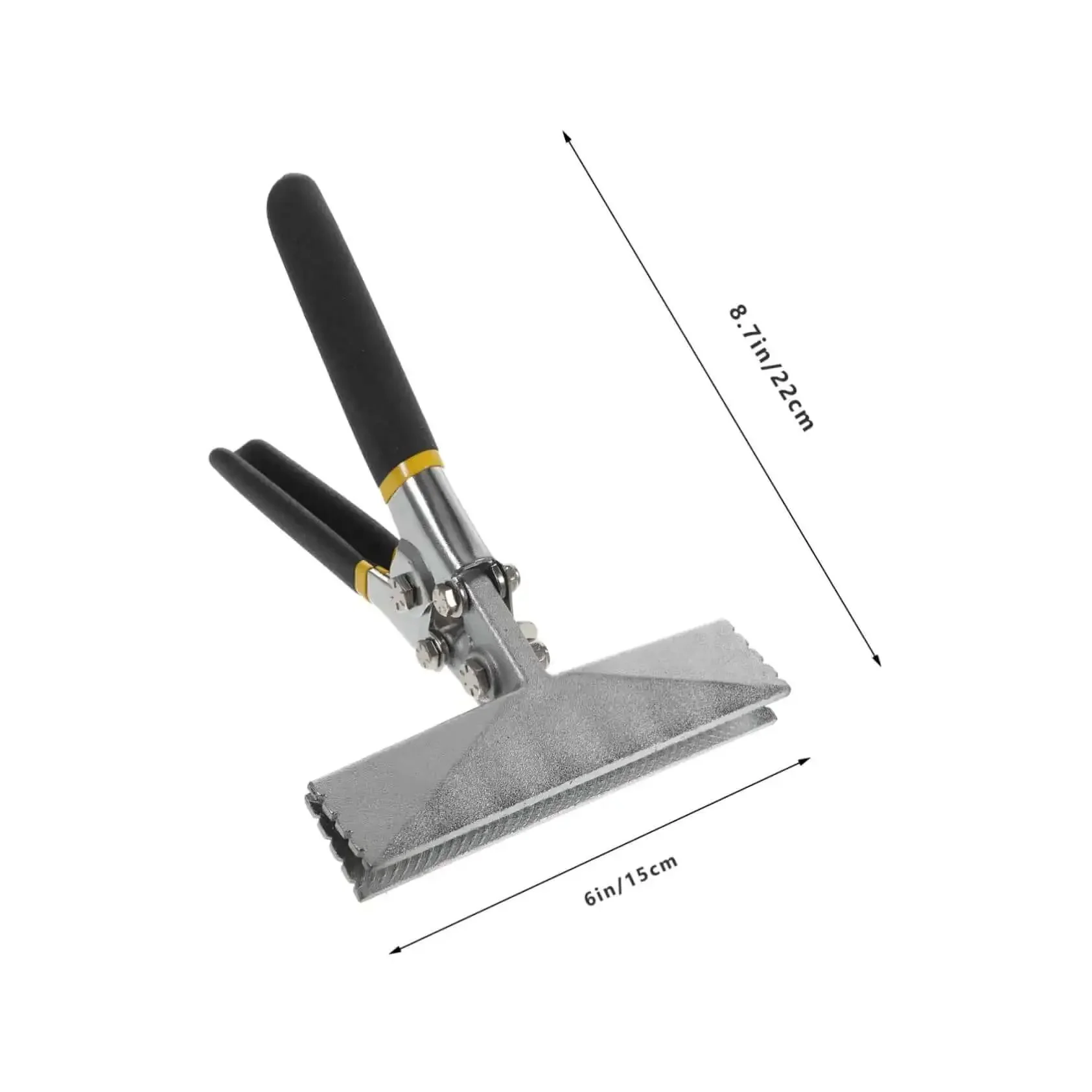 6 Inch Metal Bending Pliers For Sheet Metal With Flat Bar Bender Manual Seaming Tool Non Slip Double Layer Pitted Handle For Heavy Duty Flattening And Stamping In Tight Spaces - Image 6