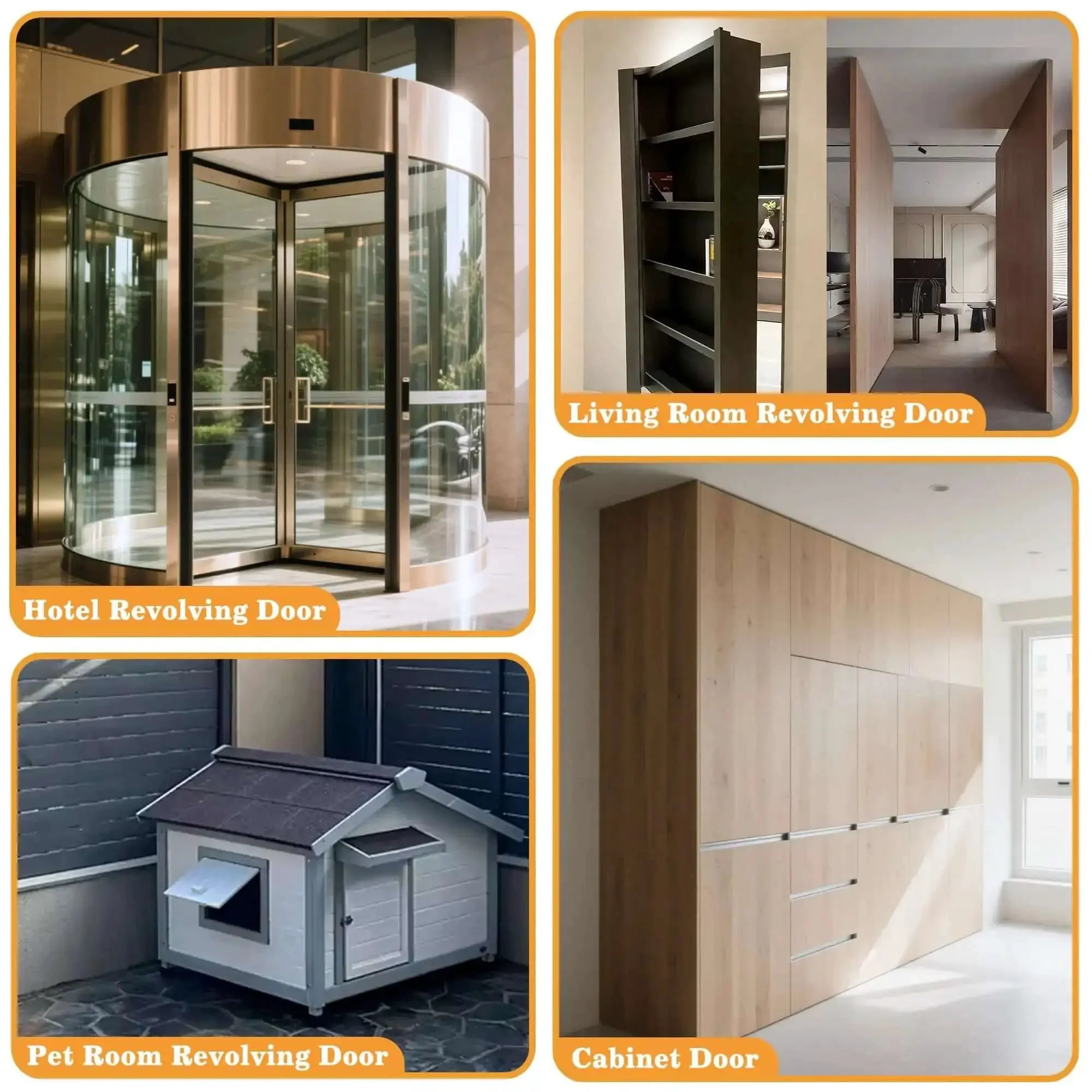6 Inch Pivot Door Hinges 360 Degree Rotation Hidden Hinges Heavy Duty Stainless Steel Brushed Finish 2 Pack Concealed Mounting For Interior And Exterior Doors Beefy Durability Easy Install Quiet Operation Built For Heavy Duty Everyday Use - Image 2