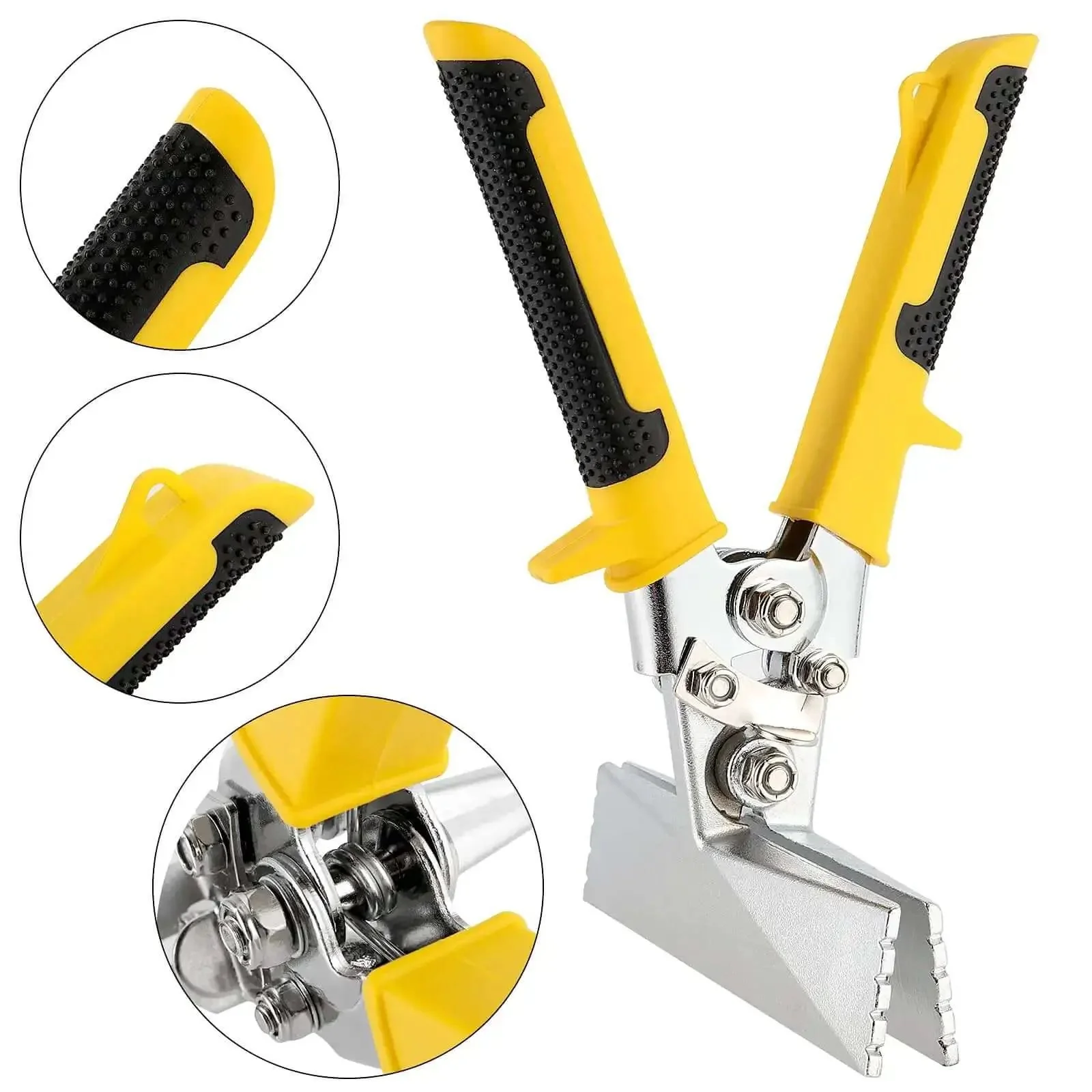 6 Inch Sheet Metal Hand Seamer With Straight Jaw Pliers For Bending Seaming And Flattening Metal Sheets Anti Slip Handles And Precision Notches For Accurate Creasing And Smooth Slip Free Pro Grade Performance - Image 4