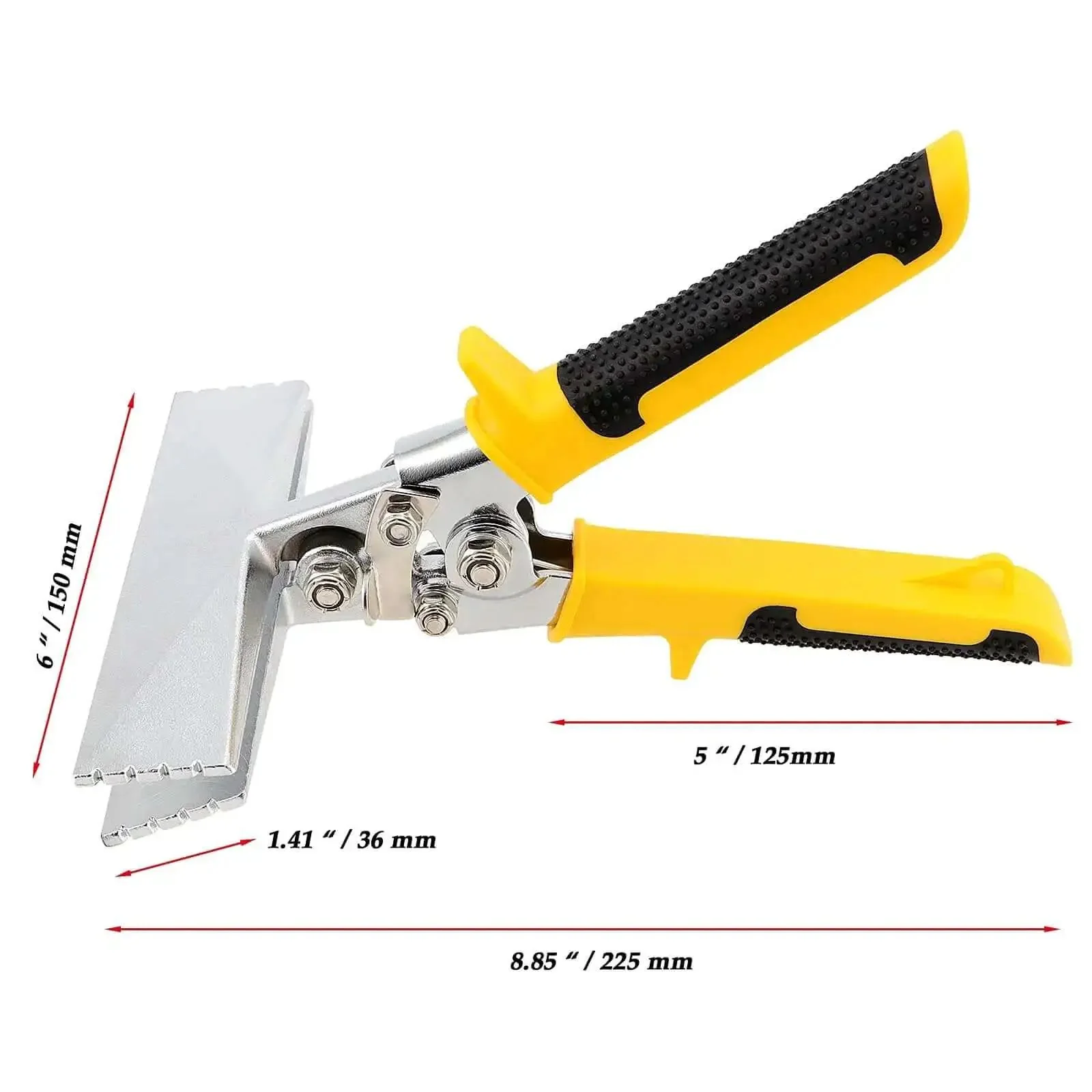 6 Inch Sheet Metal Hand Seamer With Straight Jaw Pliers For Bending Seaming And Flattening Metal Sheets Anti Slip Handles And Precision Notches For Accurate Creasing And Smooth Slip Free Pro Grade Performance - Image 6