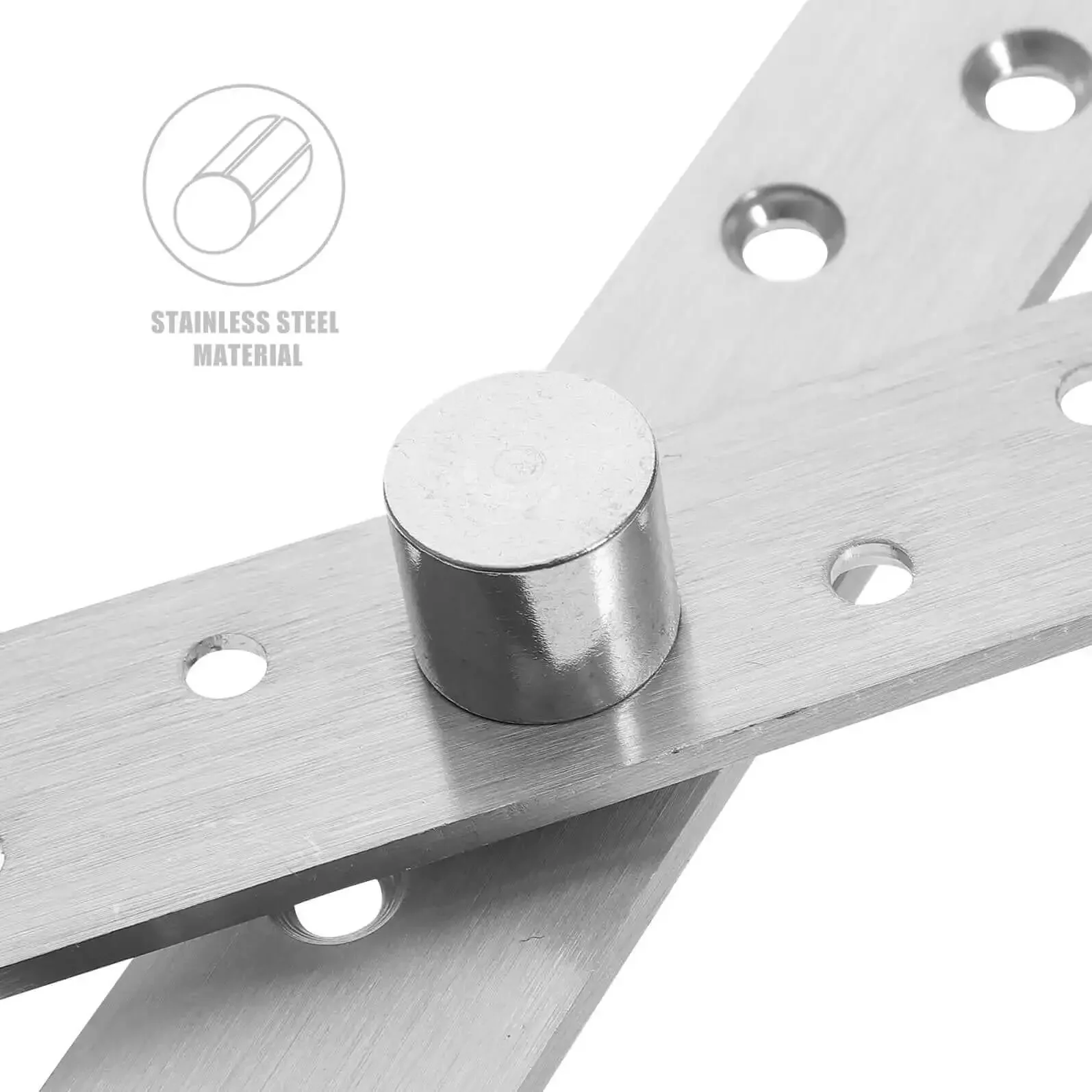 6 Pack Invisible Pivot Hinges With 360 Degree Rotation, Concealed Door Hinges, Heavy Duty Stainless Steel For Hidden Doors, Secret Bookcase, And Cabinet Hardware, Seamless Flush Look And Noise Free Operation - Image 8