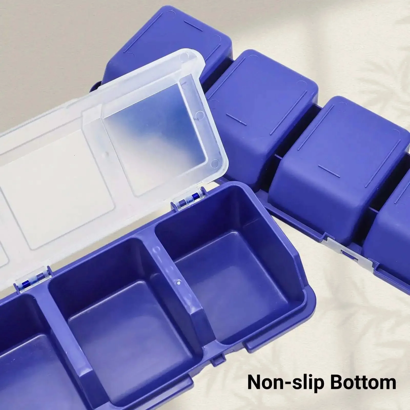 6 Pack Screw Organizer Box With Lid For Garage And Workshop Four Compartments Small Parts Bins Plastic Hardware Storage Containers Nails Sorting Divider Toolbox Case For Nuts Bolts Craft And DIY Organization - Image 6