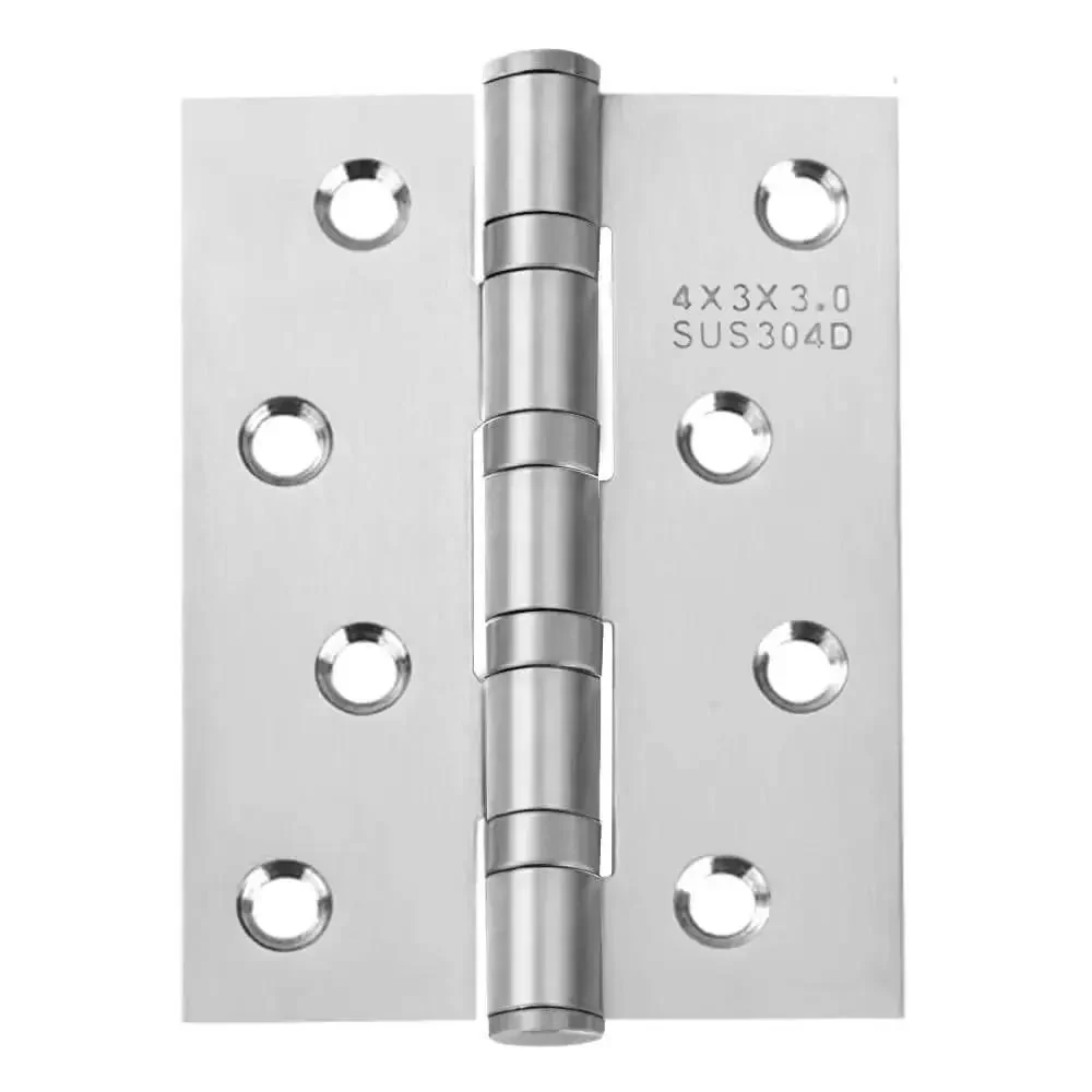 6 Pack Stainless Steel Door Hinges For Exterior And Interior Doors 4x3 Inches Heavy Duty Square Corner Hinges With Quiet Smooth Operation No Sticking For Both Indoor And Outdoor Use Silver Built To Last
