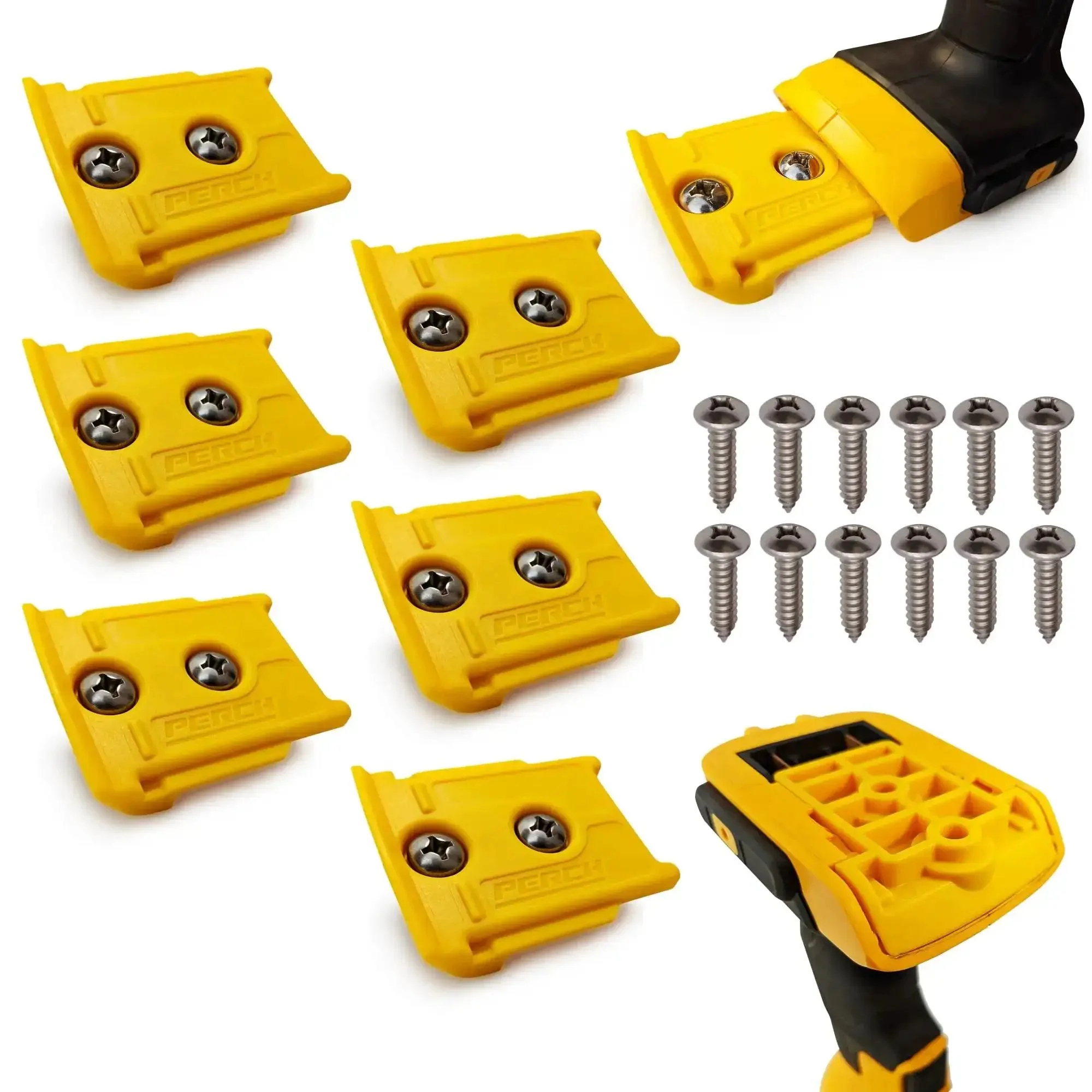 6 Pack Tool Holder For M18 M18V Cordless Tools Snap Fit Tool Organizer With Wall Mount Drill Holder And Locking Screw In System Includes 12 Screws Easy To Install In Garage Workshop Or Truck - Image 7