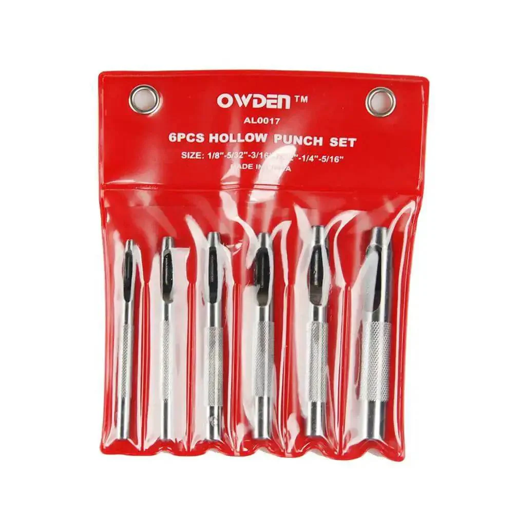 6 Piece Hollow Hole Punch Set With Free Cutting Mat For DIY Leather, Fabric, And Craft Projects, Includes 1/8, 5/32, 3/16, 7/32, 1/4, 5/16 Inch Punches, Heat Treated High Carbon Steel, Non Slip Handle For Smooth, Precise Punching - Image 7