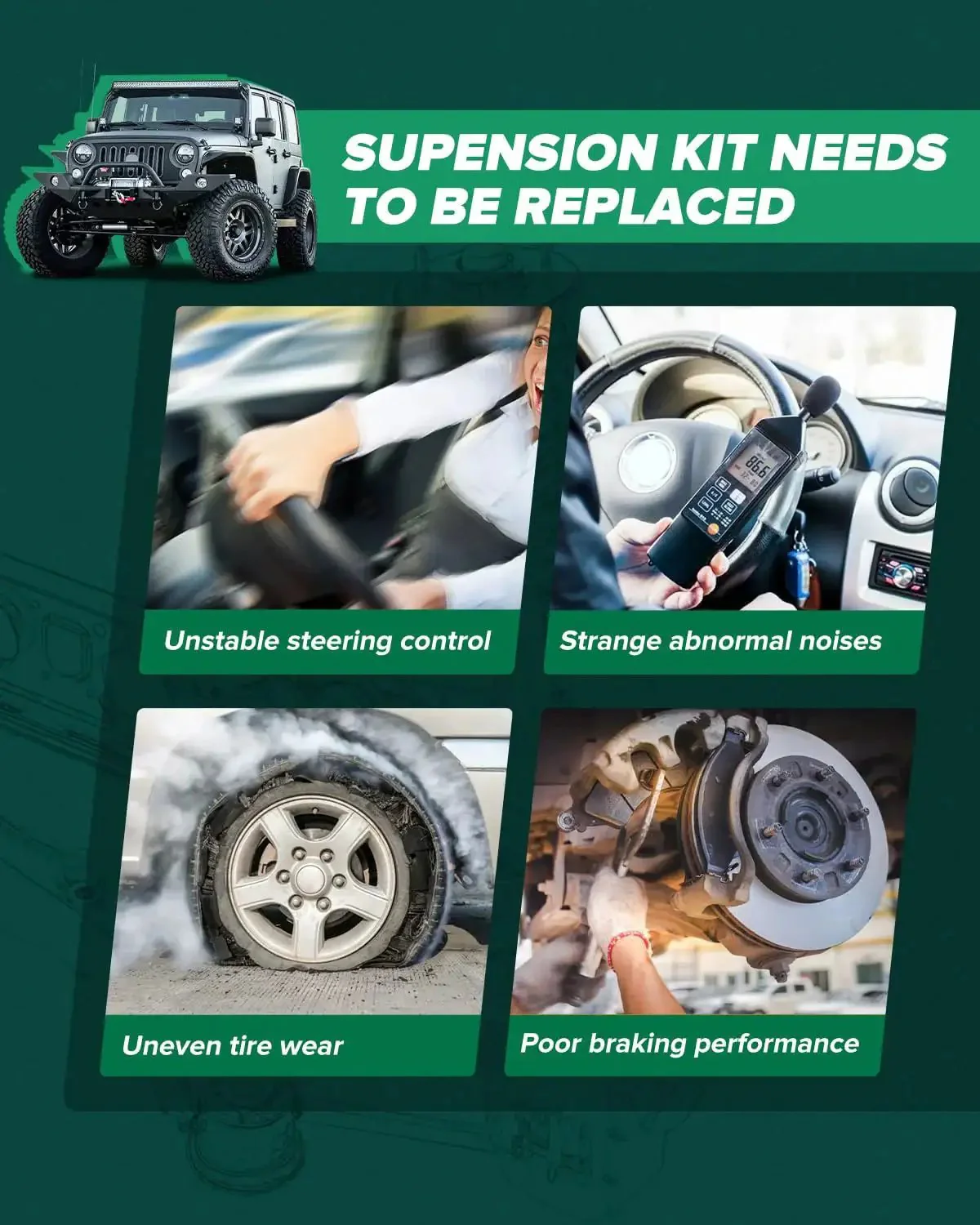 6 Piece Suspension Kit For 2009 To 2019 Toyota Corolla And Toyota Matrix Front Inner And Outer Tie Rod Ends With Boots Ready To Install Heavy Duty Forged Steel Construction With Electrophoretic Coating For Durability And A Smooth Ride - Image 6