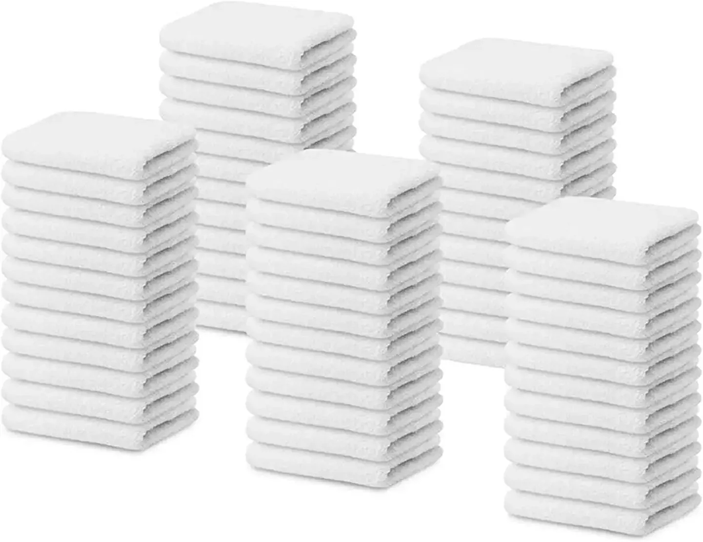 60 Pack 14x17 Inch White Bar Mop Towels Absorbent And Durable Terry Cloth Cleaning Rags For Everyday Home And Shop Cleanup Multipurpose Cotton Cleaning Towel Reusable