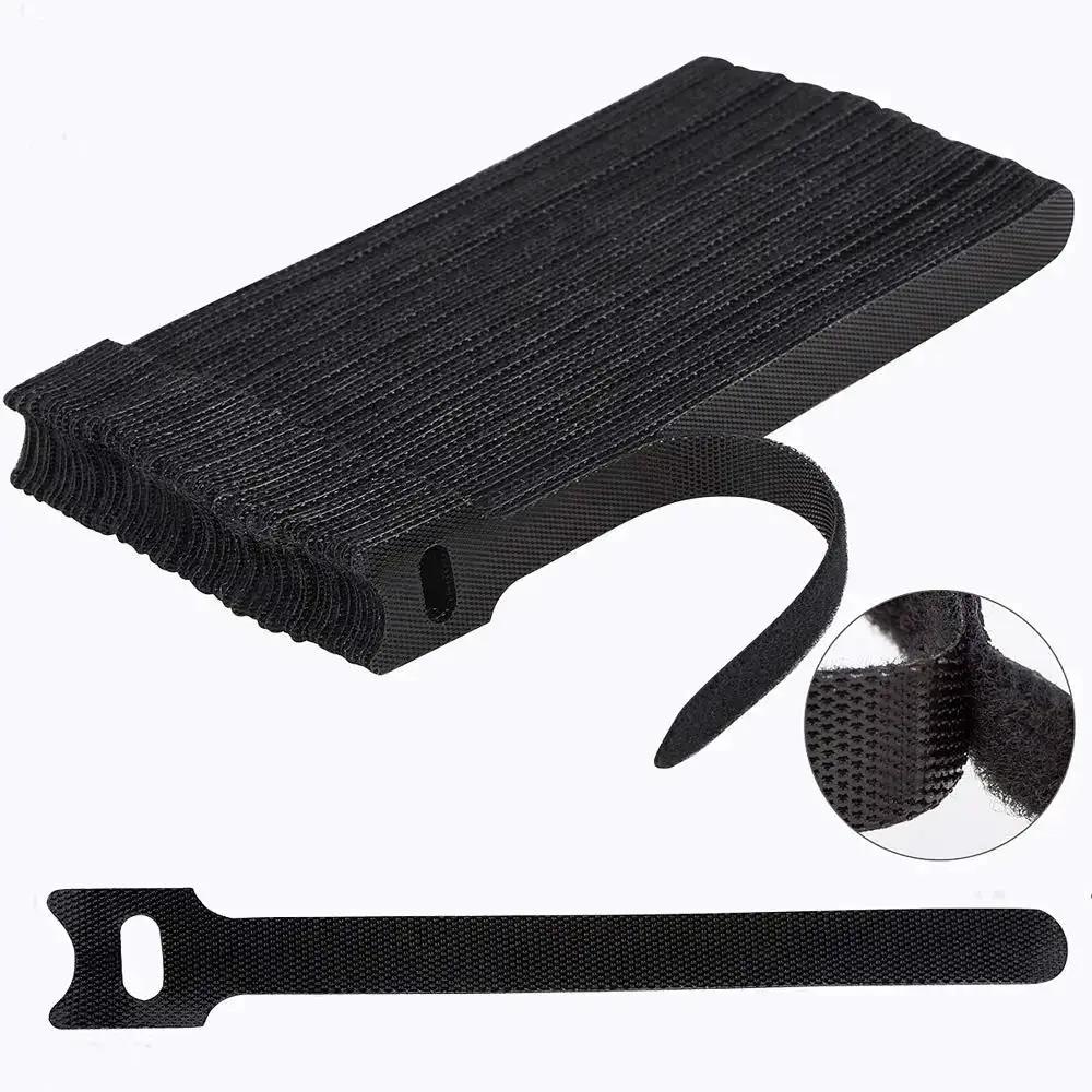 60 Pack Reusable Cable Ties 6 Inch Adjustable Cord Straps Wire Organizer Hook Loop Cable Management For Home Office Garage And Outdoor Use DIY Ready Cord Wrangling And Desk Cable Cleanup