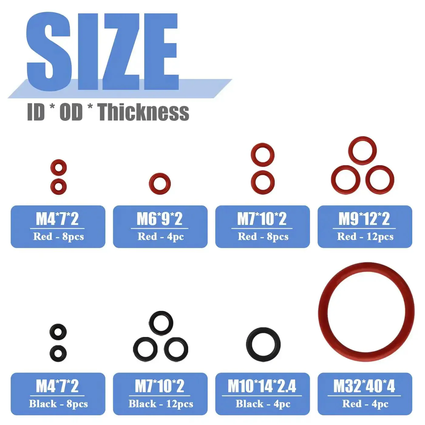 60 Piece Silicone O Ring Kit For Espresso Machines With 15 Sizes Of Food Grade Seals And Gaskets Replacement O Rings Nozzles And Gaskets Fits Saeco Philips Gaggia Spidem And Most Home Coffee Makers For Quick Easy Maintenance - Image 8