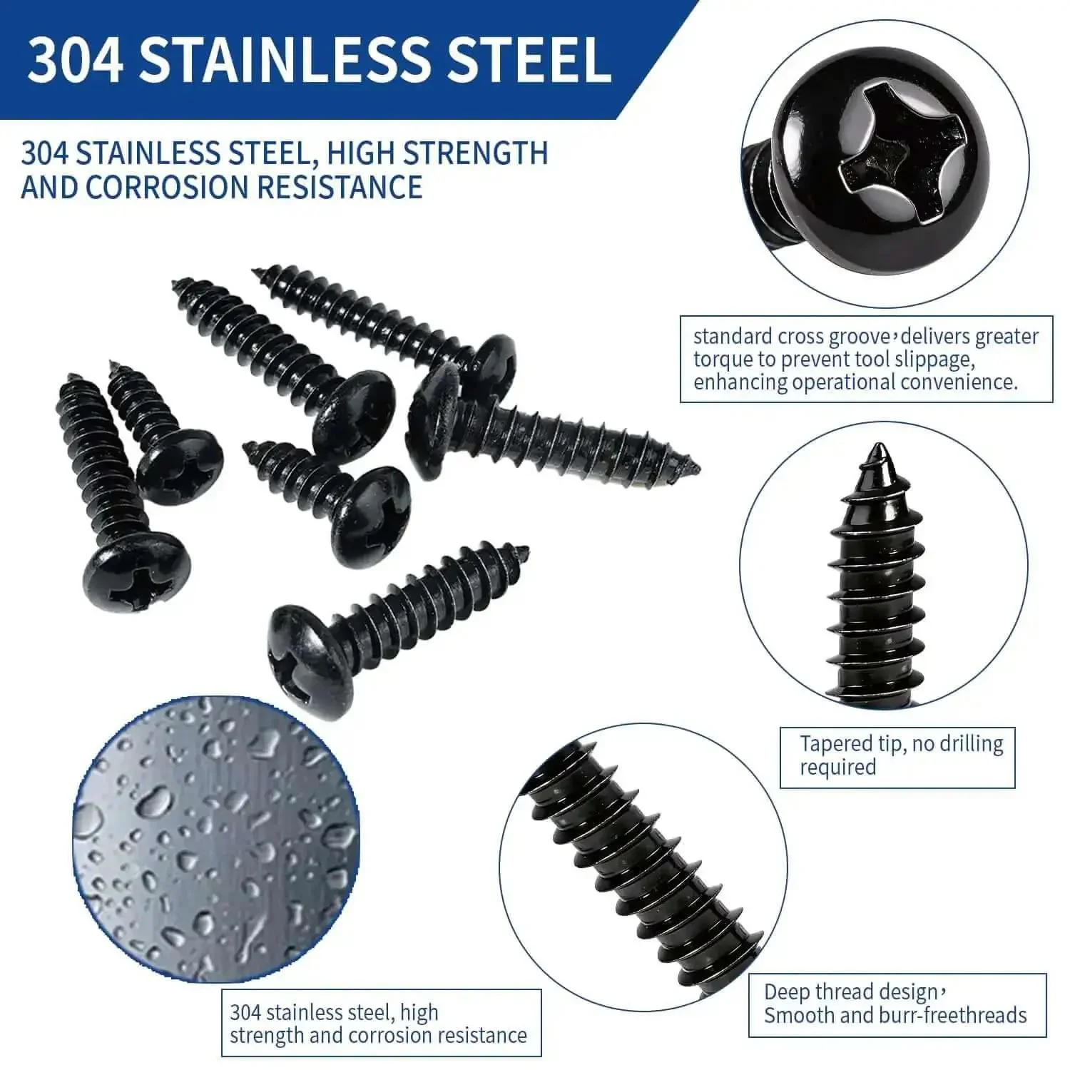 600 Piece Stainless Steel Wood And Sheet Metal Screws Set With 18 Sizes Self Tapping Phillips Pan Head Coarse Thread For Wood And Metal Projects From Three Eighths Inch To One And One Half Inch Rust Resistant - Image 6