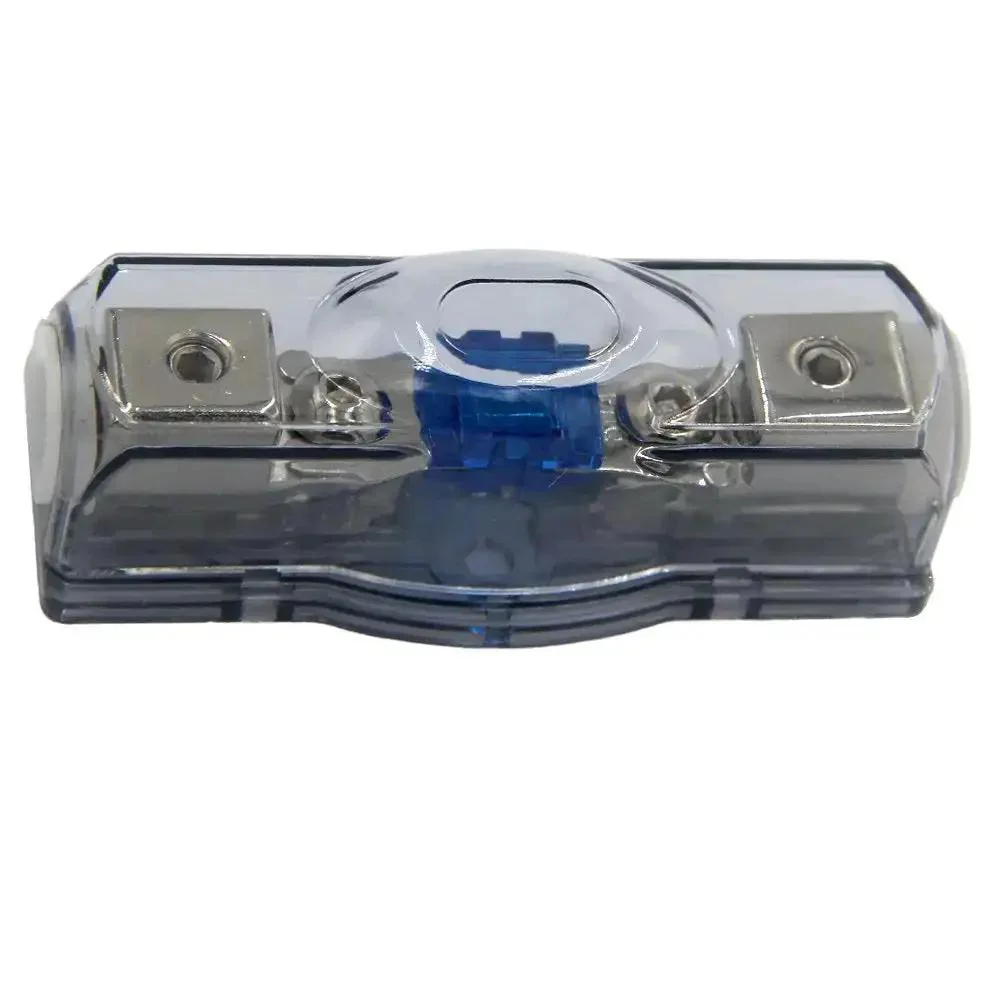 60A Car Audio Power Wire Fuse Holder With 4 Gauge Nickel Plated Connectors, Clear See Through Cover, Heat Resistant Base, Preinstalled Fuse, Screw Connection For Easy Install And System Protection - Image 6