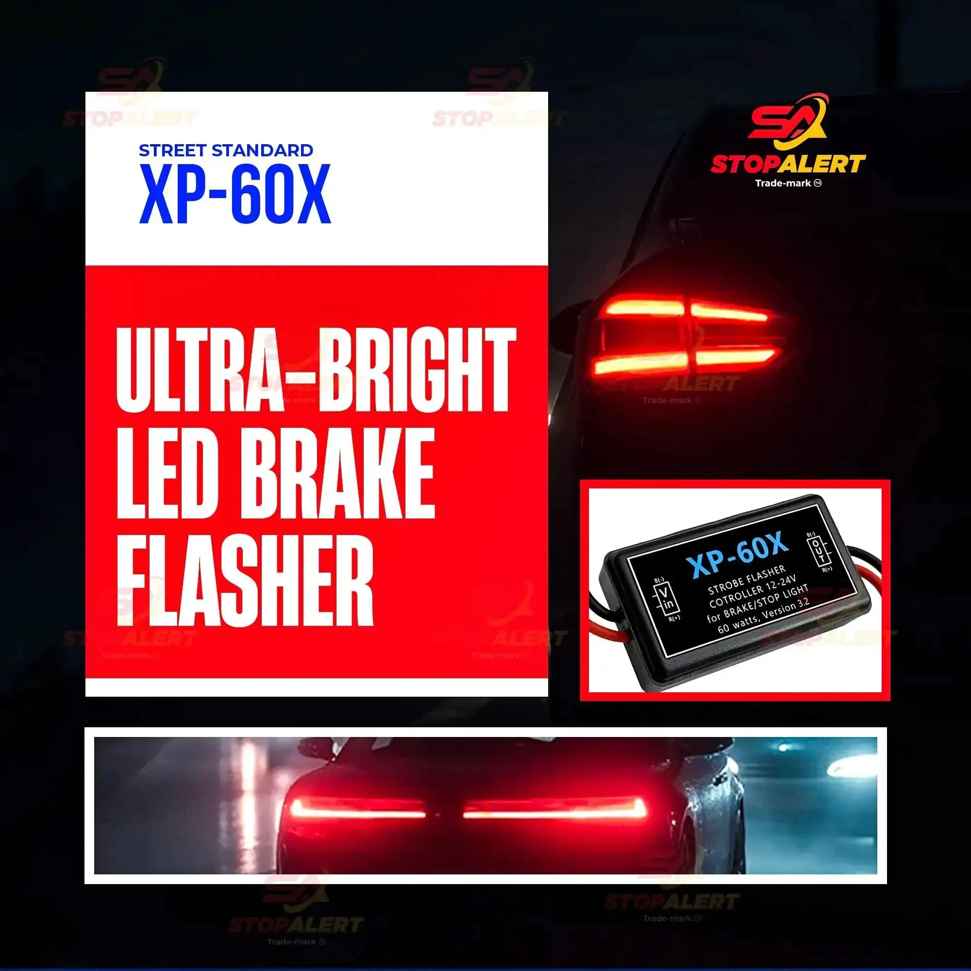 60X Plus Universal Brake Flasher For Stop Bulbs And Tail Lights With Pre Programmed Patterns Rapid Flash Low Flash And Steady LED Relay Upgrade So Your Ride Stands Out On Any Car Truck Or Motorcycle 5 Amp 60 Watt - Image 7
