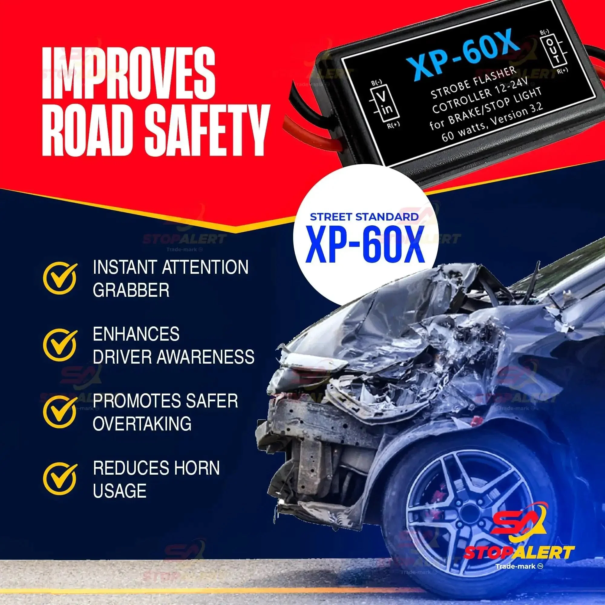 60X Plus Universal Brake Flasher For Stop Bulbs And Tail Lights With Pre Programmed Patterns Rapid Flash Low Flash And Steady LED Relay Upgrade So Your Ride Stands Out On Any Car Truck Or Motorcycle 5 Amp 60 Watt - Image 9