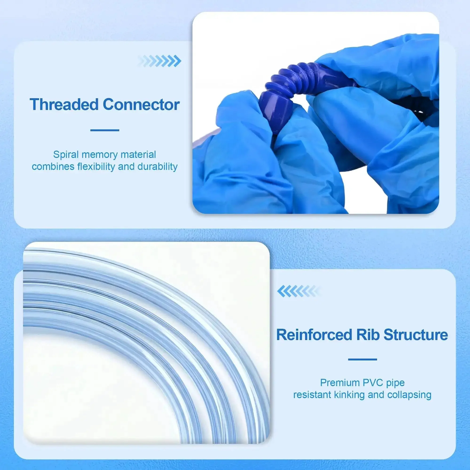 6.5 Foot Extended Suction Connection Tube Replacement Hose For Medical Devices With 9mm Standard Connectors, Flexible Durable PVC Tubing, 15mm Outer Diameter, Kink Resistant Spiral Memory, Sterile Pack Of 2 - Image 6
