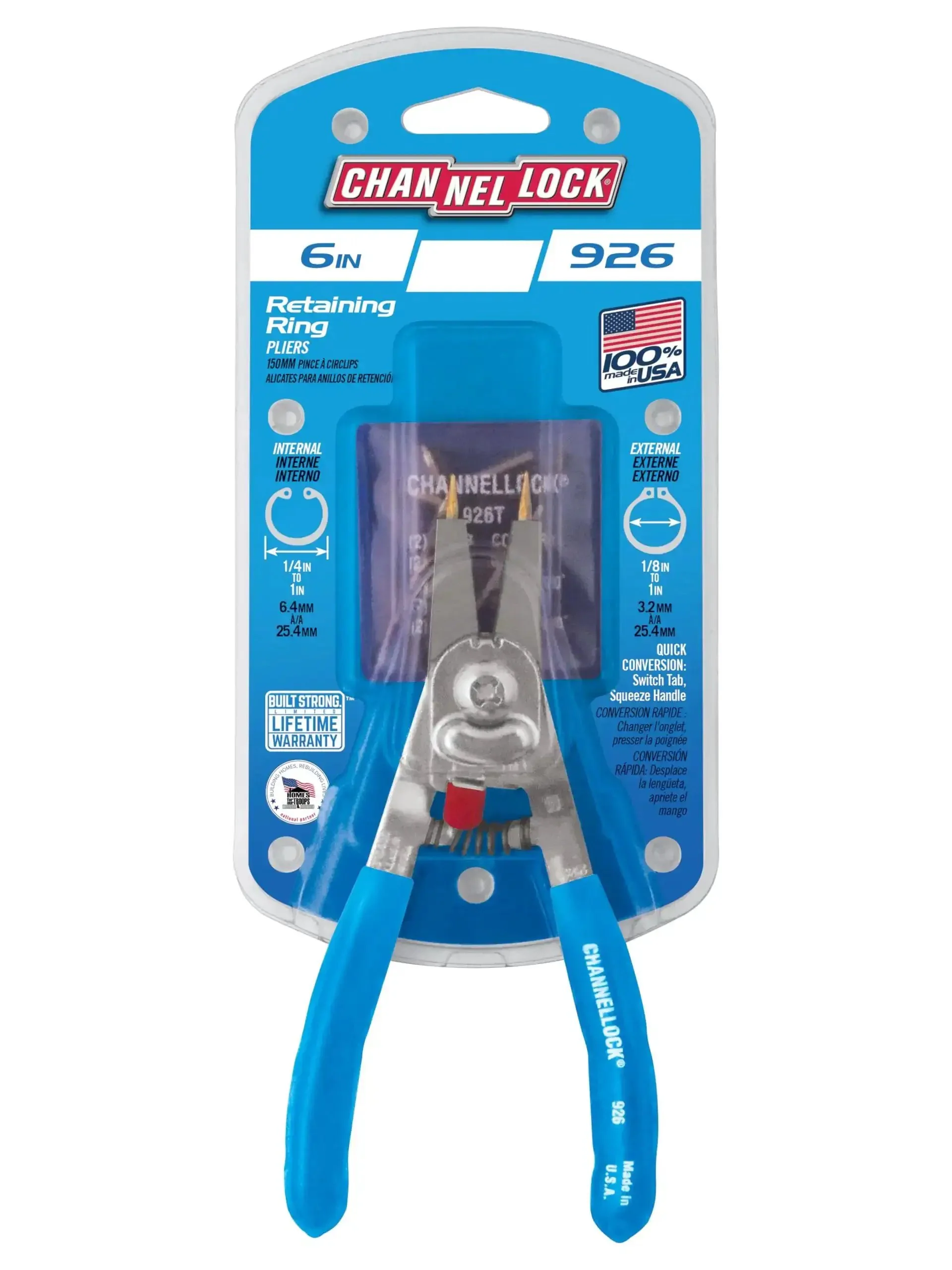 6.5 Inch Retaining Ring Pliers For Auto And Machinery, Heavy Duty Snap Ring Tool With Easy Grip Handles, Precision Tips, Durable Alloy Build, Ideal For Mechanics And DIYers, Model 926 - Image 3