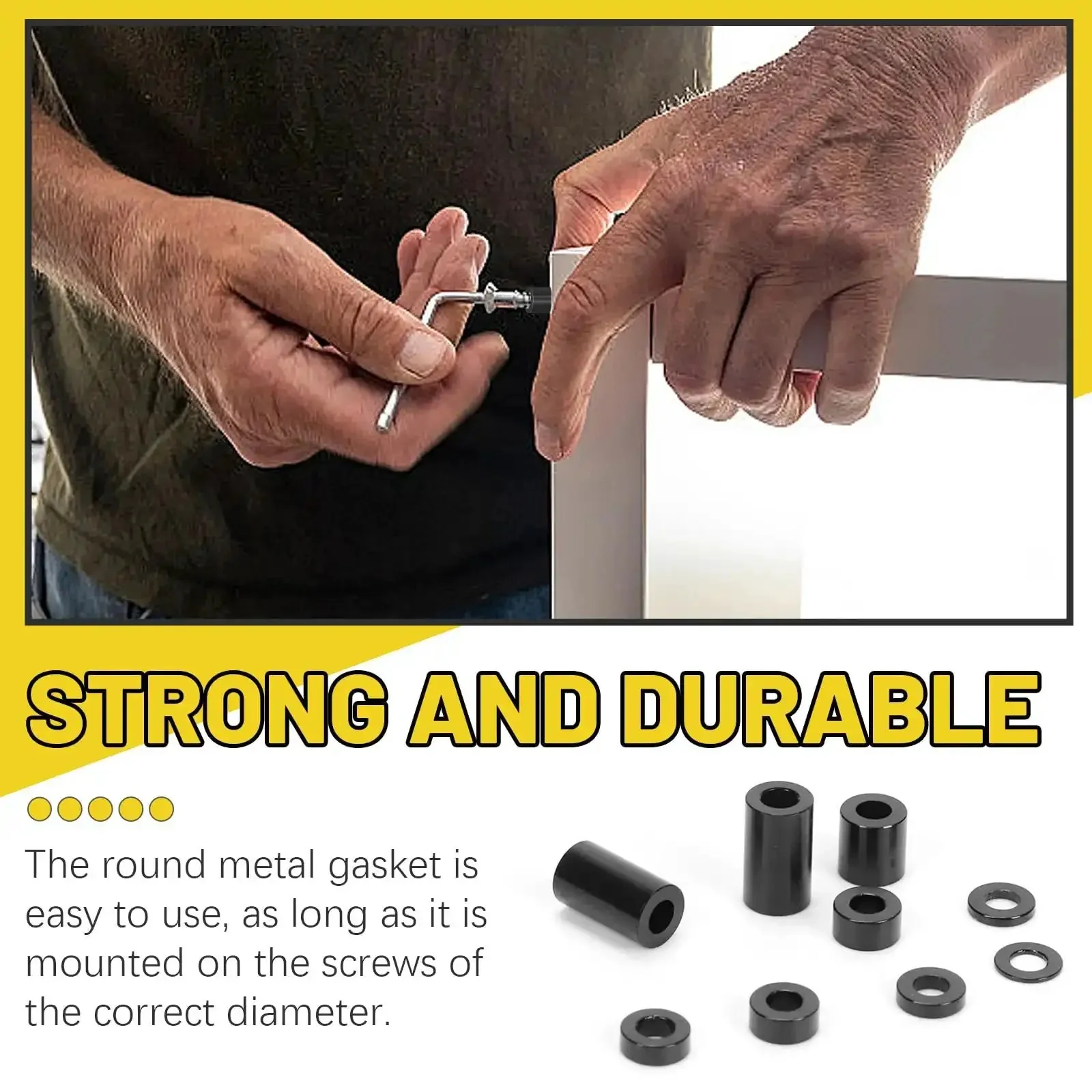 65 Piece Round Black Aluminum Spacers Kit With 8 Sizes Inner Diameter 3.1 mm Outer Diameter 6 mm Standoff Column Spacers For M3 Screws Lengths 0.5 1 1.5 2 2.5 3 6 10 mm - Image 3