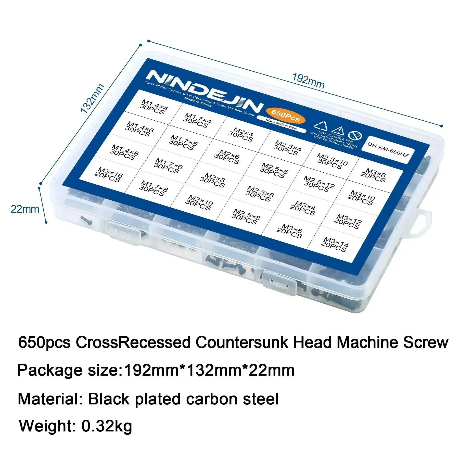 650 Piece Laptop Screw Kit For Replacement And Repair With Miniature Screws In M1.4 M1.7 M2 M2.5 And M3 Sizes Pan Head Phillips Fasteners For Notebooks Laptops And Motherboards A Must Have For DIY Tech Repairs - Image 3