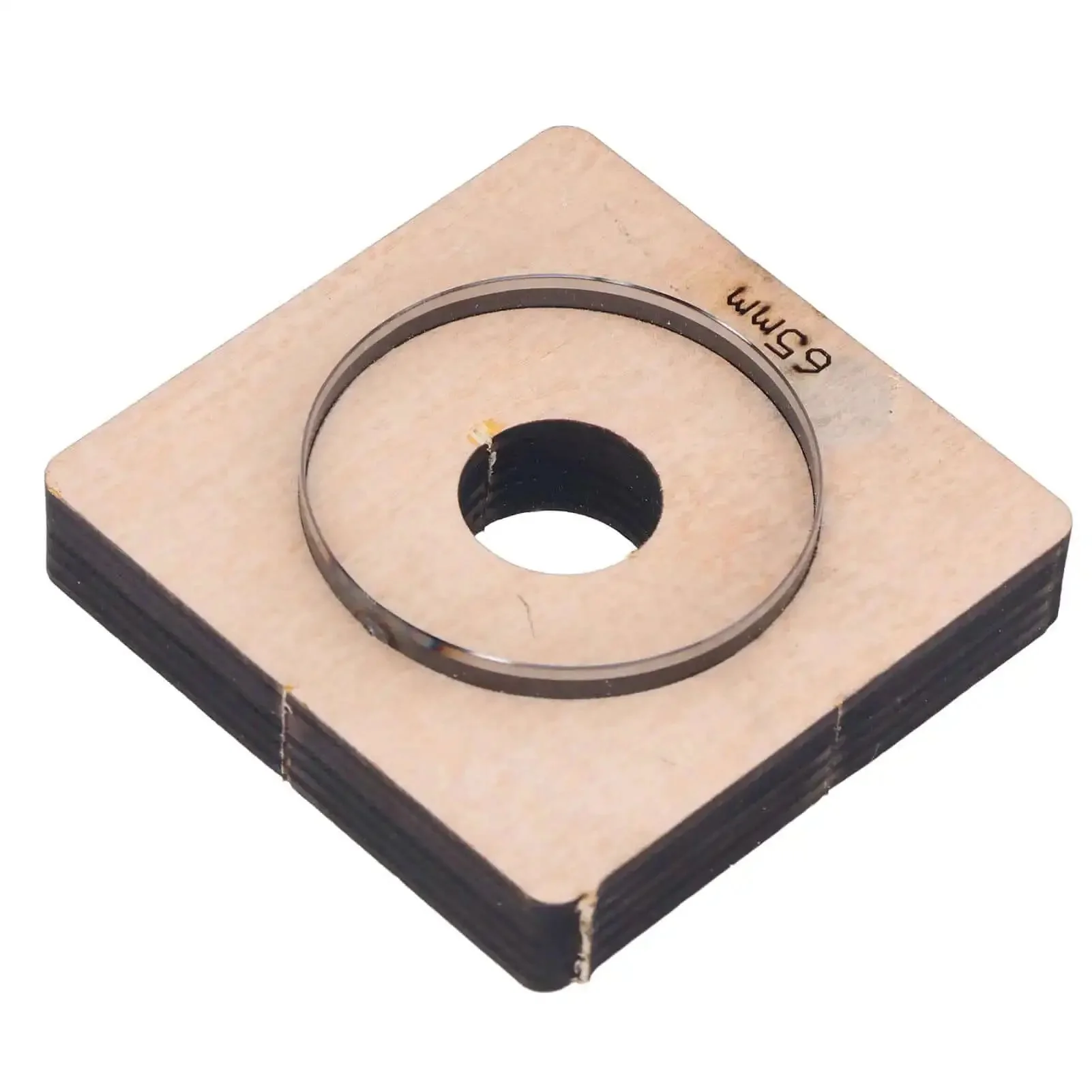 65mm Circle Cutter With Wood Base, Durable Alloy Steel Round Cutting Die For Leather, Fabric, Clay And Wood DIY Projects, Smooth Glossy Edges, Precise Circular Cutouts, Ideal For Crafting, Gift Making, And Pro Home Upgrades