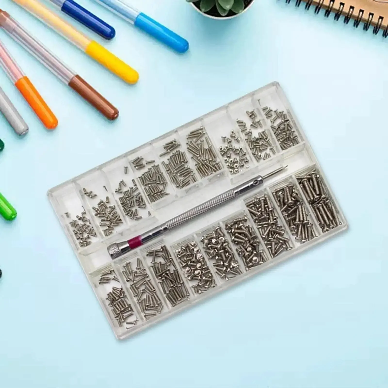 6X Metric Screw Kit Set With M1.2 M1.4 M2 Micro Screws, 500 Pieces In A Portable Dustproof Case, 18 Sizes, Pro Grade Quick Fix Gear For Watches, Glasses, Laptops, Computers And Cameras - Image 5
