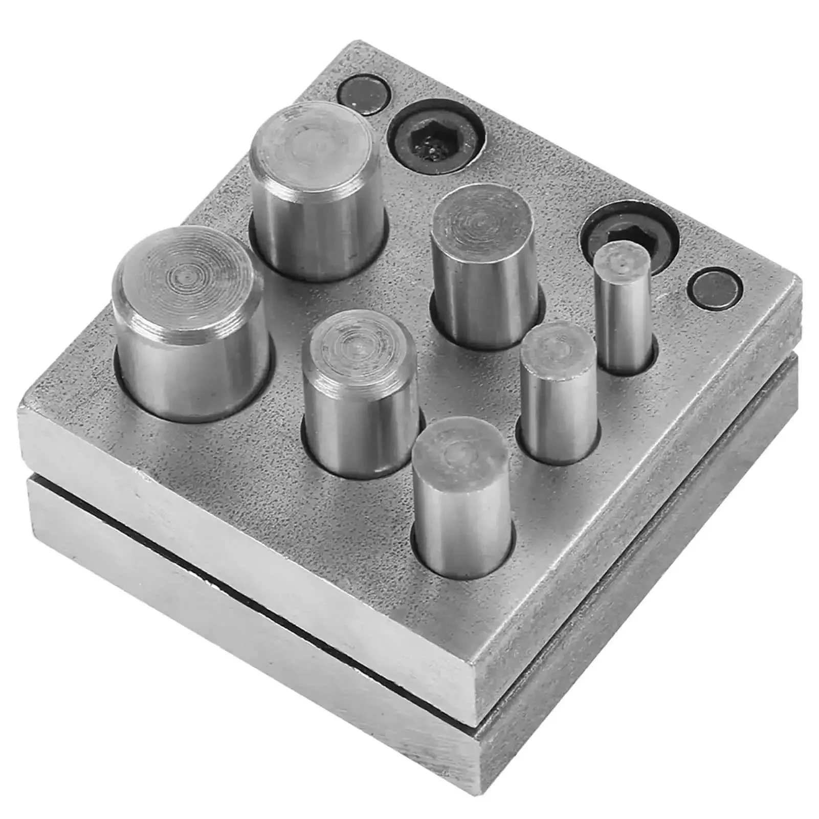 7 Holes Punch Die Disc Set For Jewelry Making, Dope Alloy Steel Punch Die Cutter, Lightweight And Portable Metal Forming Tool For Jewelry Crafting, Ring And Bead Projects, Durable Disc Punch Kit - Image 3