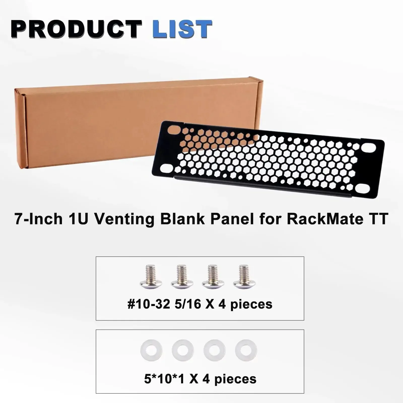 7 Inch 1U Vented Blank Panel Metal Rack Mount for DeskPi RackMate TT Server Cabinet Keeps Your Gear Chill With Optimized Airflow Supports Up To Three 40mm Fans Durable Rack Mount - Image 2