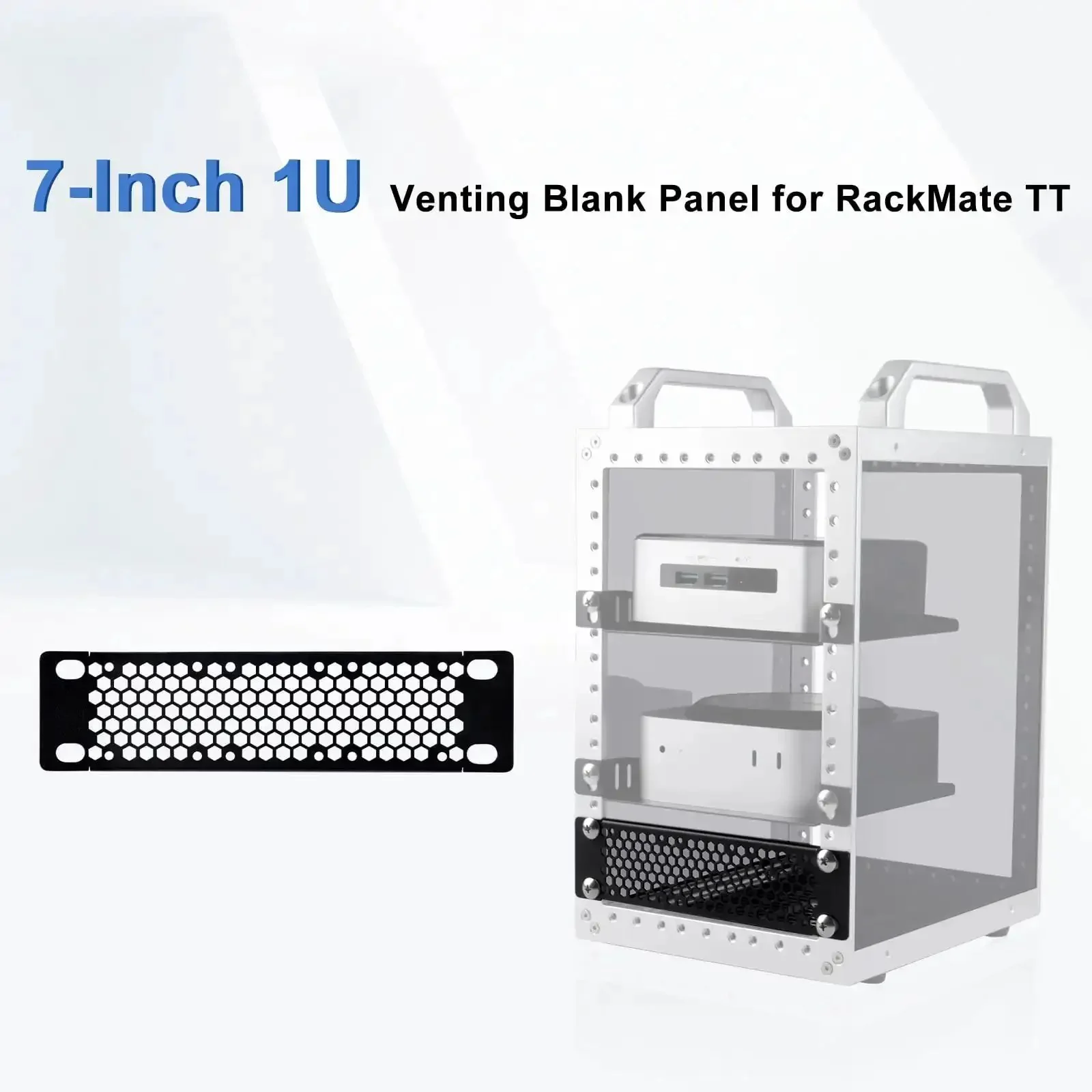 7 Inch 1U Vented Blank Panel Metal Rack Mount for DeskPi RackMate TT Server Cabinet Keeps Your Gear Chill With Optimized Airflow Supports Up To Three 40mm Fans Durable Rack Mount - Image 4