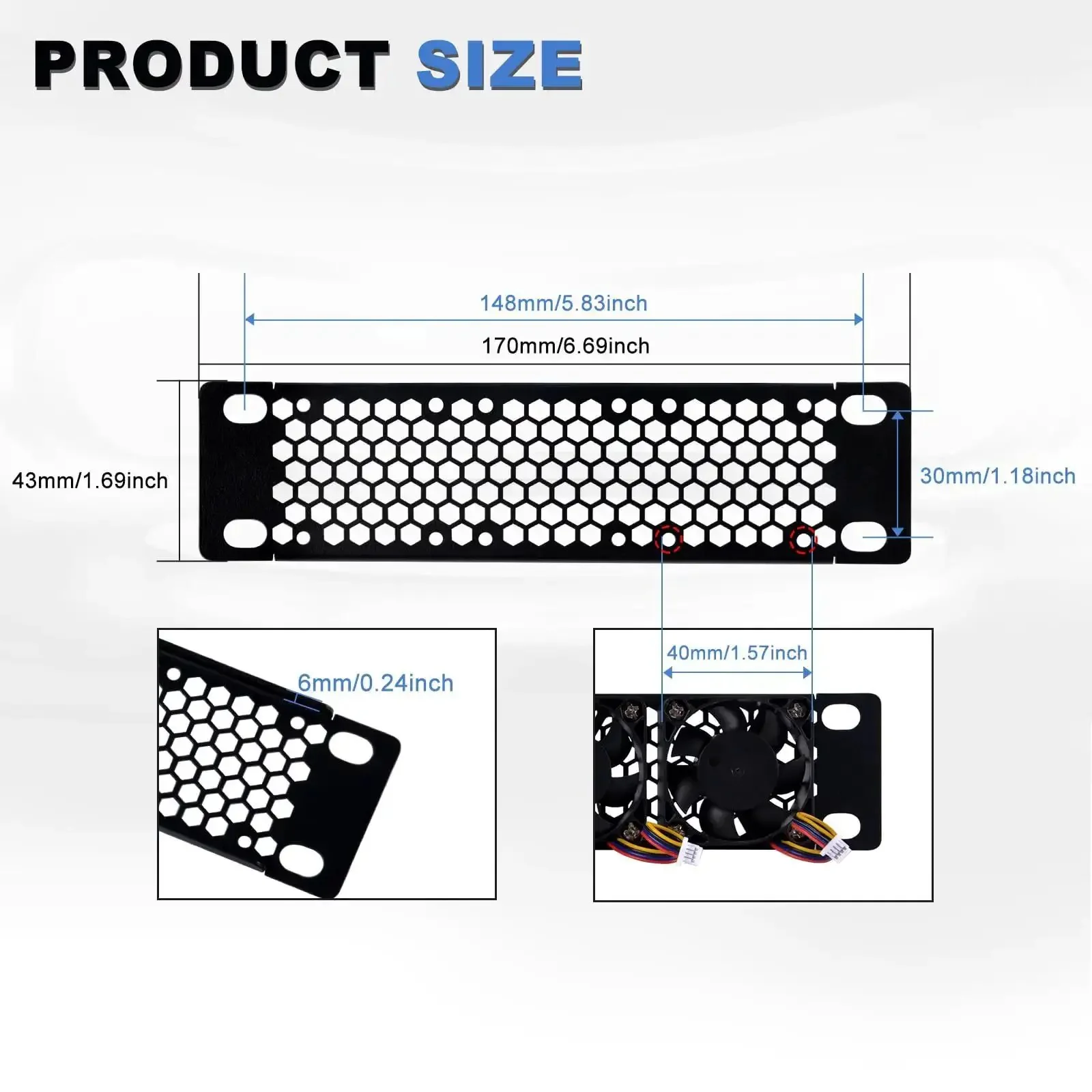 7 Inch 1U Vented Blank Panel Metal Rack Mount for DeskPi RackMate TT Server Cabinet Keeps Your Gear Chill With Optimized Airflow Supports Up To Three 40mm Fans Durable Rack Mount - Image 5