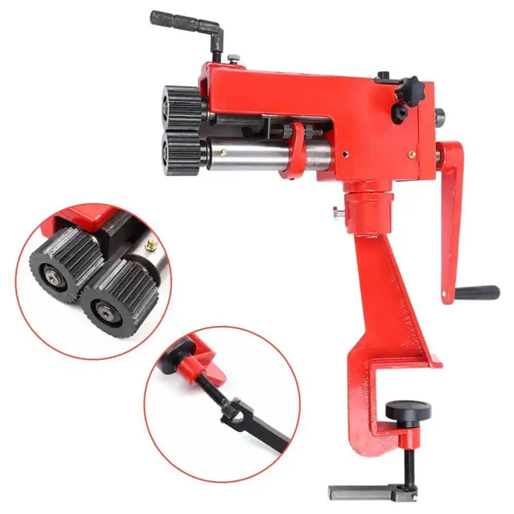 7-Inch 22 Gauge Sheet Metal Bender Bead Roller Pro Rotary Machine With 6 Die Sets And Gearing High Precision Manual Tool For Metalworking And Fabrication DIY Friendly - Image 2