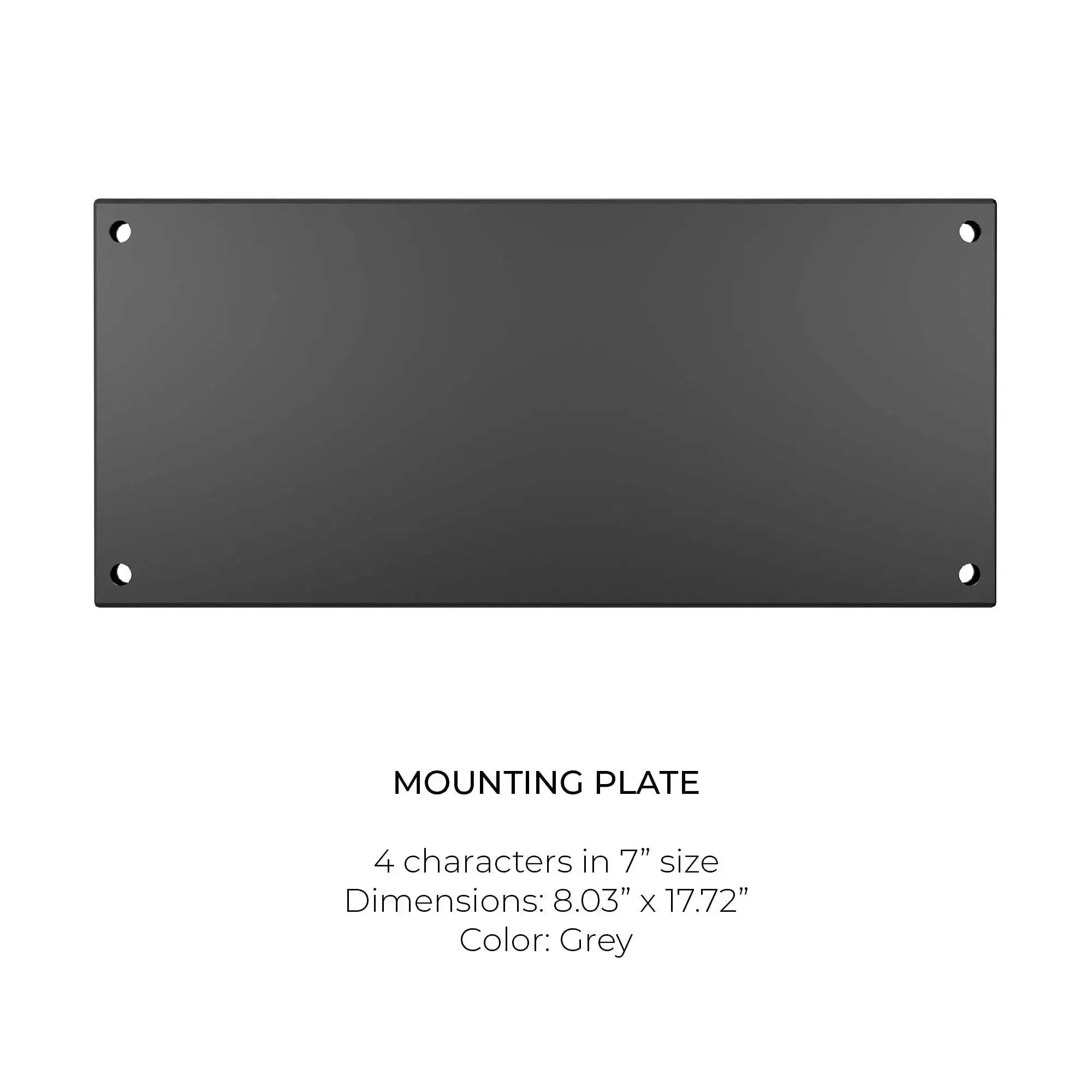 7 Inch Back Plate For Lighted Address Numbers, Rugged Stainless Steel Mount For Four Digits, Charcoal Gray Outdoor Address Solution, No Fuss Install, Weatherproof Durability For Modern Home Or Business - Image 5