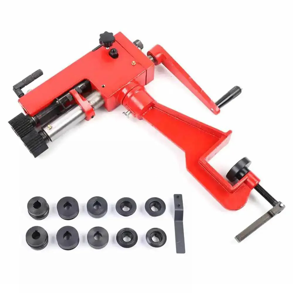 7 Inch Professional Sheet Metal Bead Roller Machine With Gear Drive Pro Grade 6 Dies Kit For Beading Flanging Elbow Bending Crimping And Ogee Beading 22 Gauge Steel Forming Tool For Home Shop - Image 3
