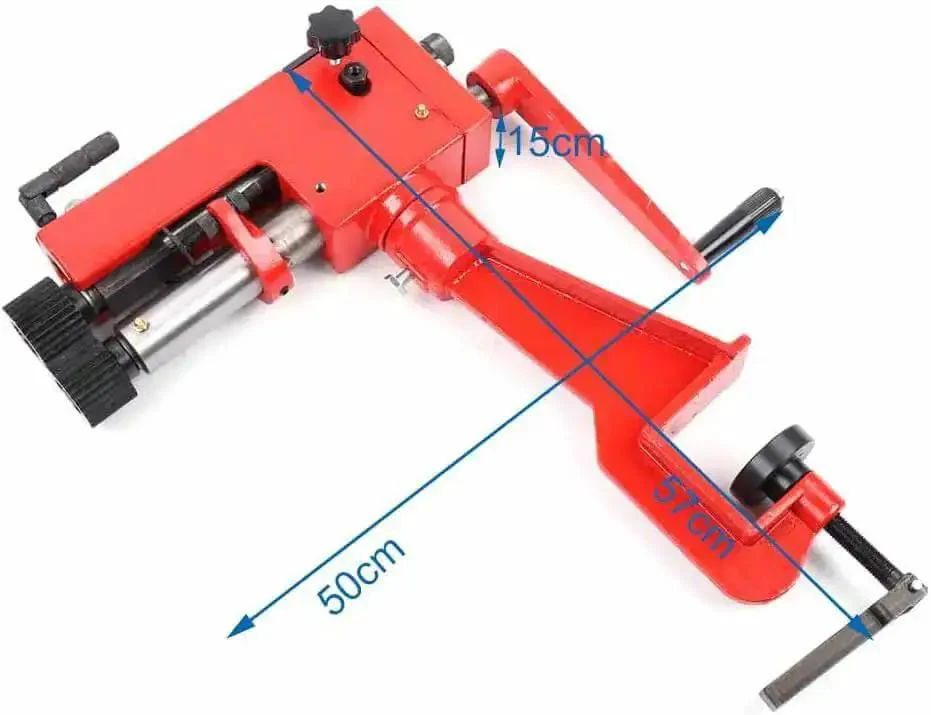 7 Inch Sheet Metal Bead Roller And Bender, Manual Hand Tool With Clip, 6 Die Sets And Gears, High Precision Beading For Burring, Edging, Elbowing And Flanging, All In One Metalworking Machine - Image 4