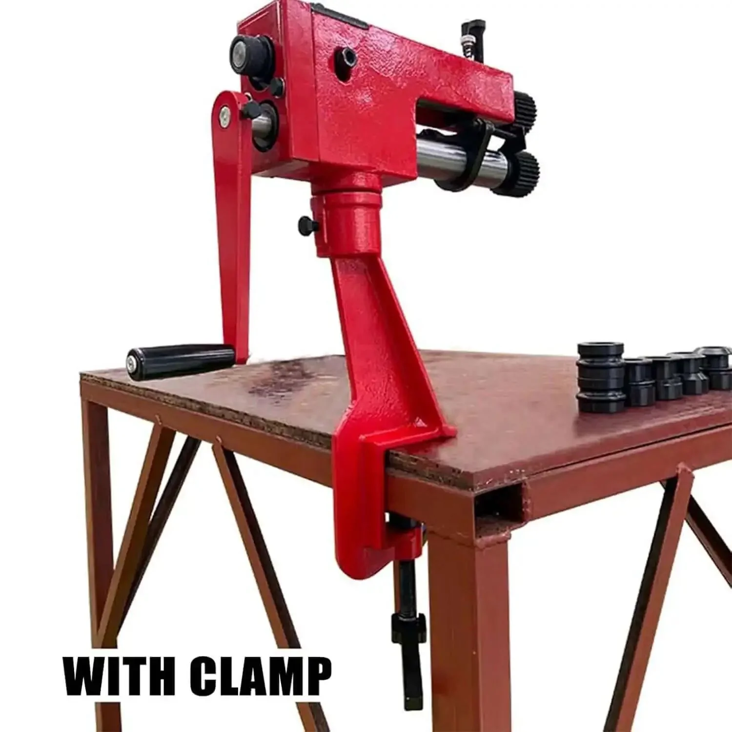7 Inch Sheet Metal Bead Roller Kit With 6 Dies, 22 Gauge Rotary Forming Tool, 0.8mm Capacity, 177mm Throat, Heavy Duty Swaging And Crimping Machine For Metal Shops - Image 5