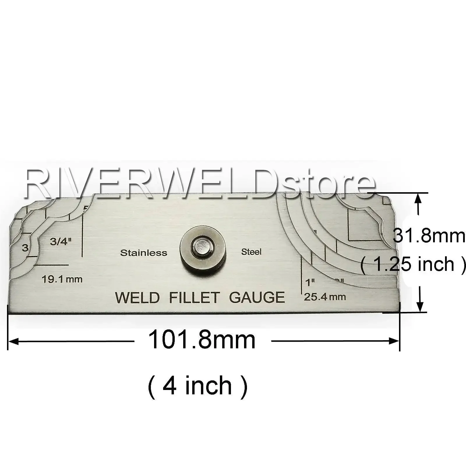 7 Piece Fillet Weld Gauge Set For Checking Fillet Leg And Throat Size Stainless Steel Metric And Inch Markings On Both Sides Theoretical Throat Included Welding Inspection And Quality Control Tool - Image 5