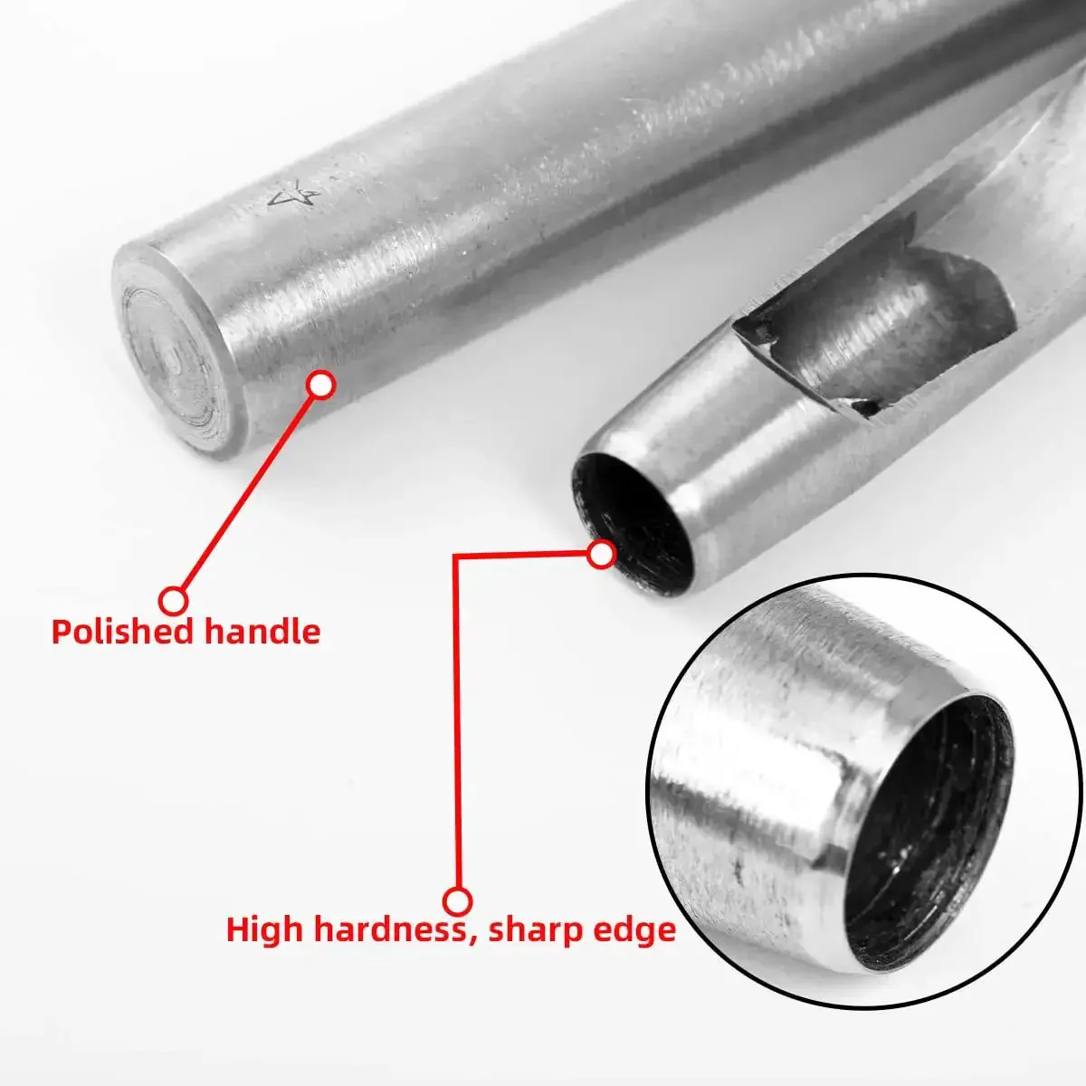 7 Piece Hollow Punch Set With Round Holes From 0.5mm To 5mm For Leather Craft Watch Bands And More The Go To Handy Hole Punch Tool Kit For Fabric Plastic Gasket Belts DIY Leatherworking Essentials - Image 5