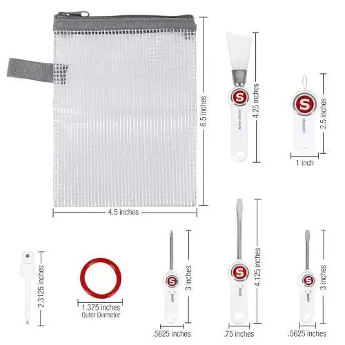 7 Piece Sewing Machine Maintenance Tool Kit With Needle Inserter, Angled Lint Brush, Threader And 3 Screwdrivers, Universal Compatibility, Handy Storage Pouch, Quick Home Sewing Repairs For Any Project - Image 6