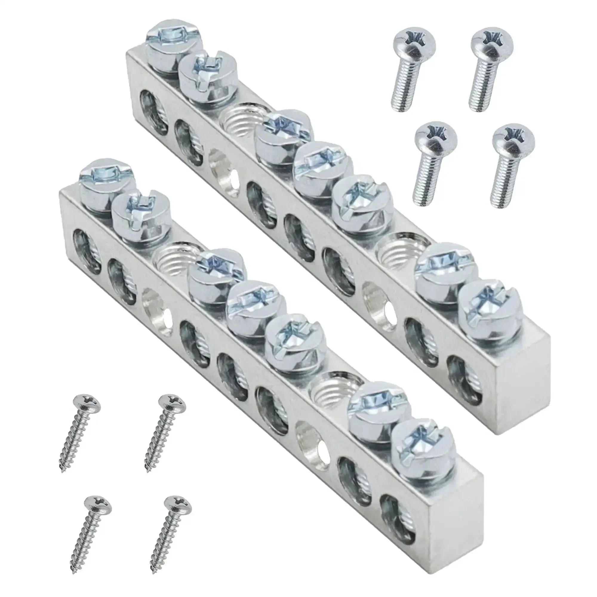 7 Terminal Ground Bar Kit For Square D Electrical Panels Two Pack Easy Install Grounding And Bonding For All Circuits Durable Bar With Secure Mounting PK7GTACP Compatible Keeps Your Panel Grounded And Organized