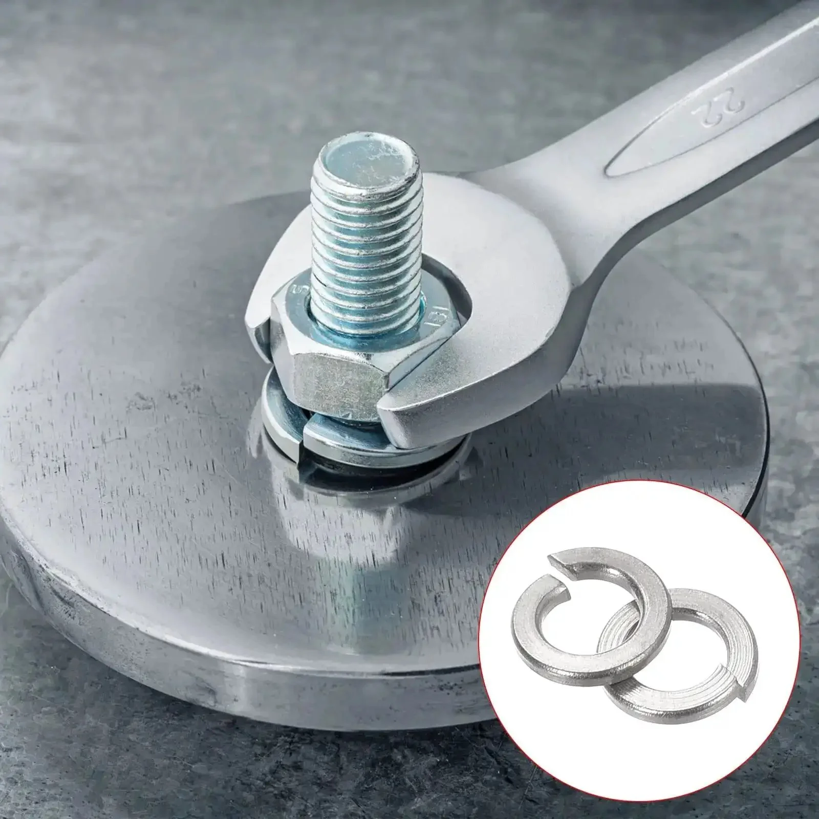 7/16 Inch Split Lock Washer 25 Pack In 304 Stainless Steel For Household, Machinery, Furniture And DIY Projects Durable Spring Lock Gasket Washers To Stop Nuts From Loosening - Image 4