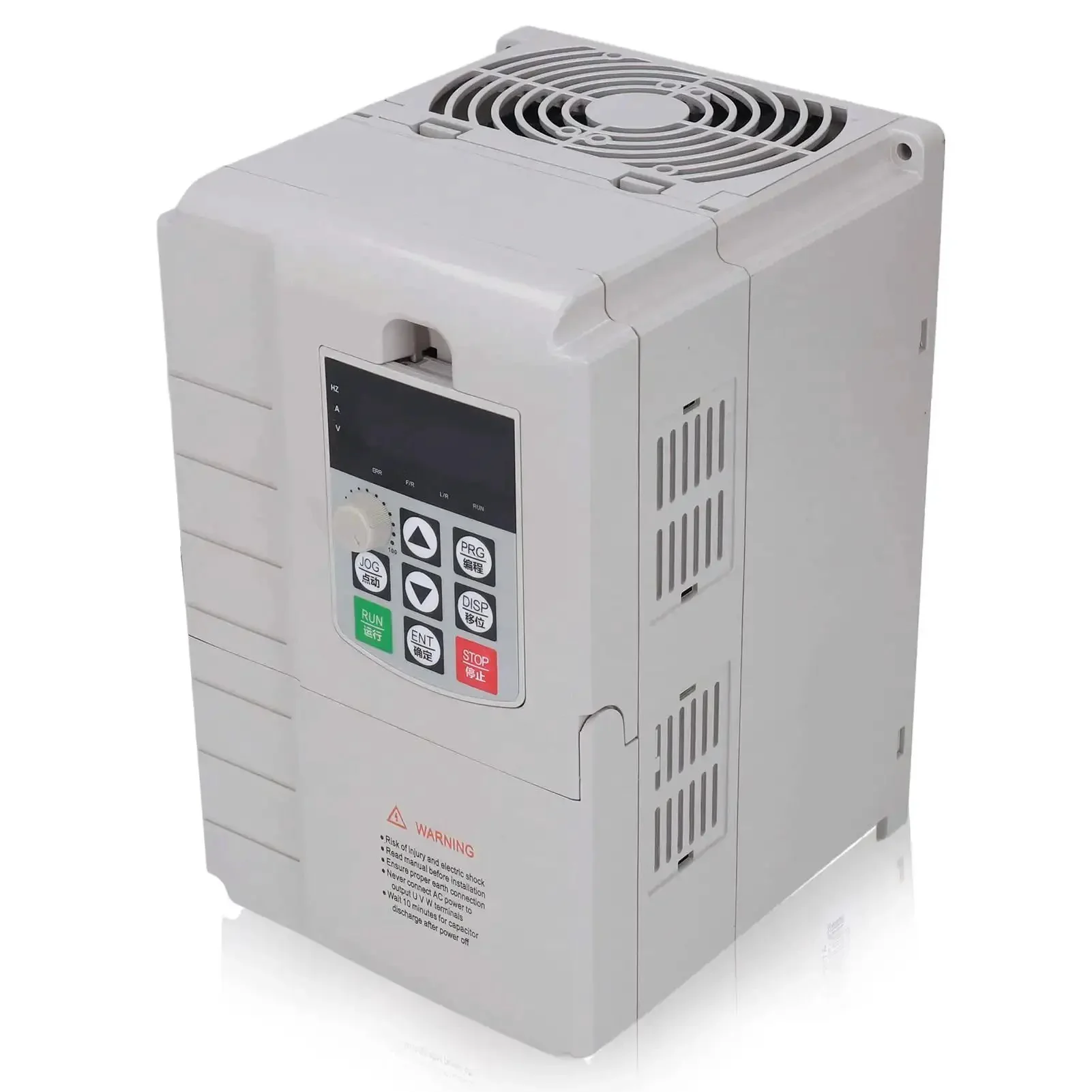 7.5KW VFD Variable Frequency Drive Inverter for 220V to 380V Motors, Single Phase 220V Input, Three Phase 380V Output, Speed Control Governor, Plug-And-Play Start Stop CW CCW, Smooth Acceleration, Ideal for Fans and Air Compressors - Image 3