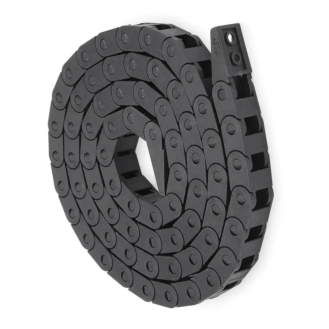 7x7mm Internal Size Black Plastic Drag Chain Cable Carrier 1M Length For CNC Machines, Rugged Nylon Build With R15 Bend Radius, Linkable Design For Easy Flexible Cable Management - Image 2