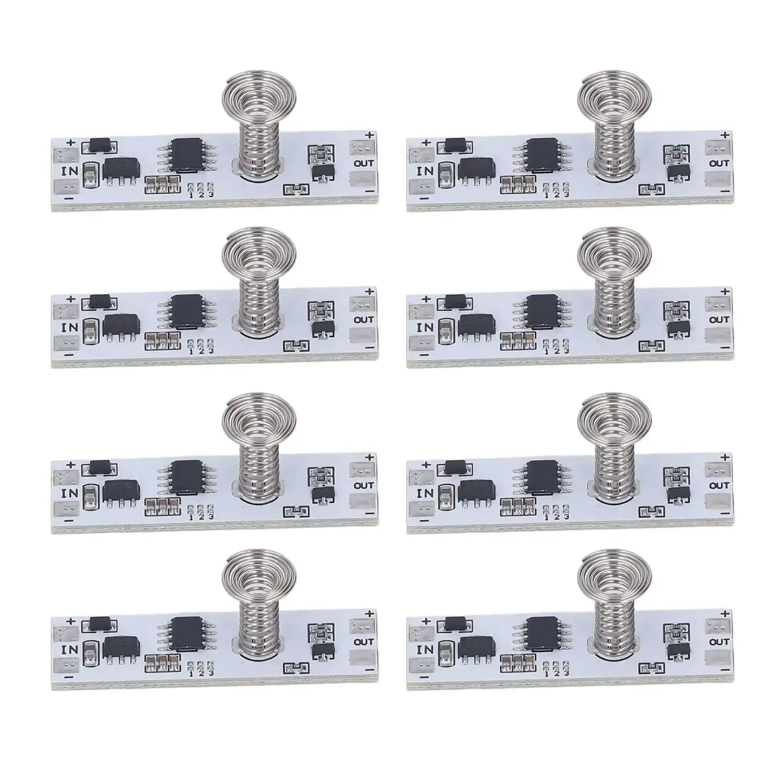 8-Channel Capacitive Touch LED Dimmer Panel For Cabinets And Under-Cabinet Lighting 5-24V DC Stepless Dimmer Module No Buttons Needed Easy Touch Control 72W Max Sleek Modern LED Dimmer Switch - Image 6