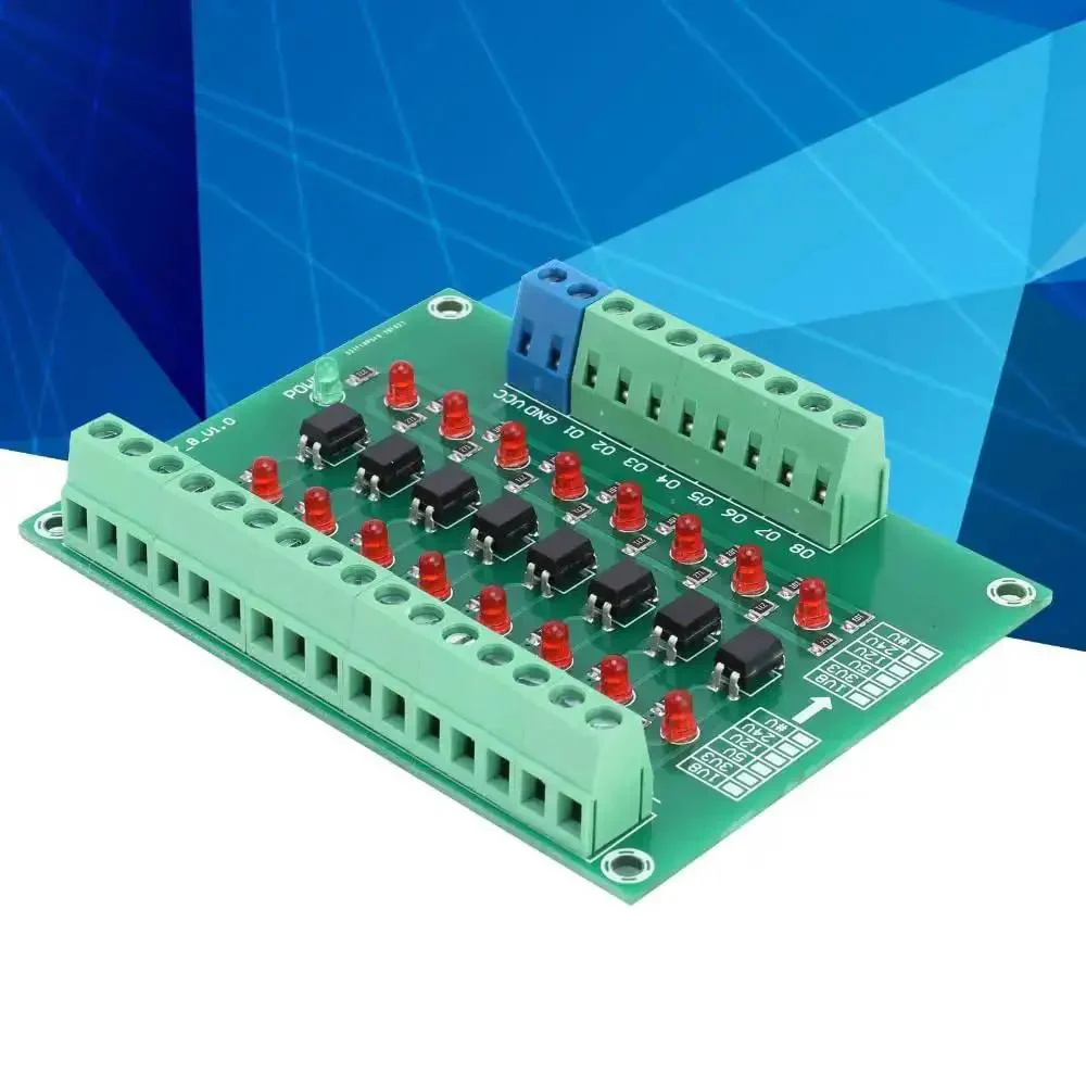 8 Channel Optical Isolation Module Workhorse 12 Volt To 3V3 Converter For PLCs, 20 KHz Signal Conversion Board With Differential Input NPN PNP Level Shifting For Industrial Environments - Image 4