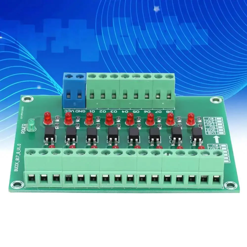 8 Channel Optical Isolation Module Workhorse 12 Volt To 3V3 Converter For PLCs, 20 KHz Signal Conversion Board With Differential Input NPN PNP Level Shifting For Industrial Environments - Image 7
