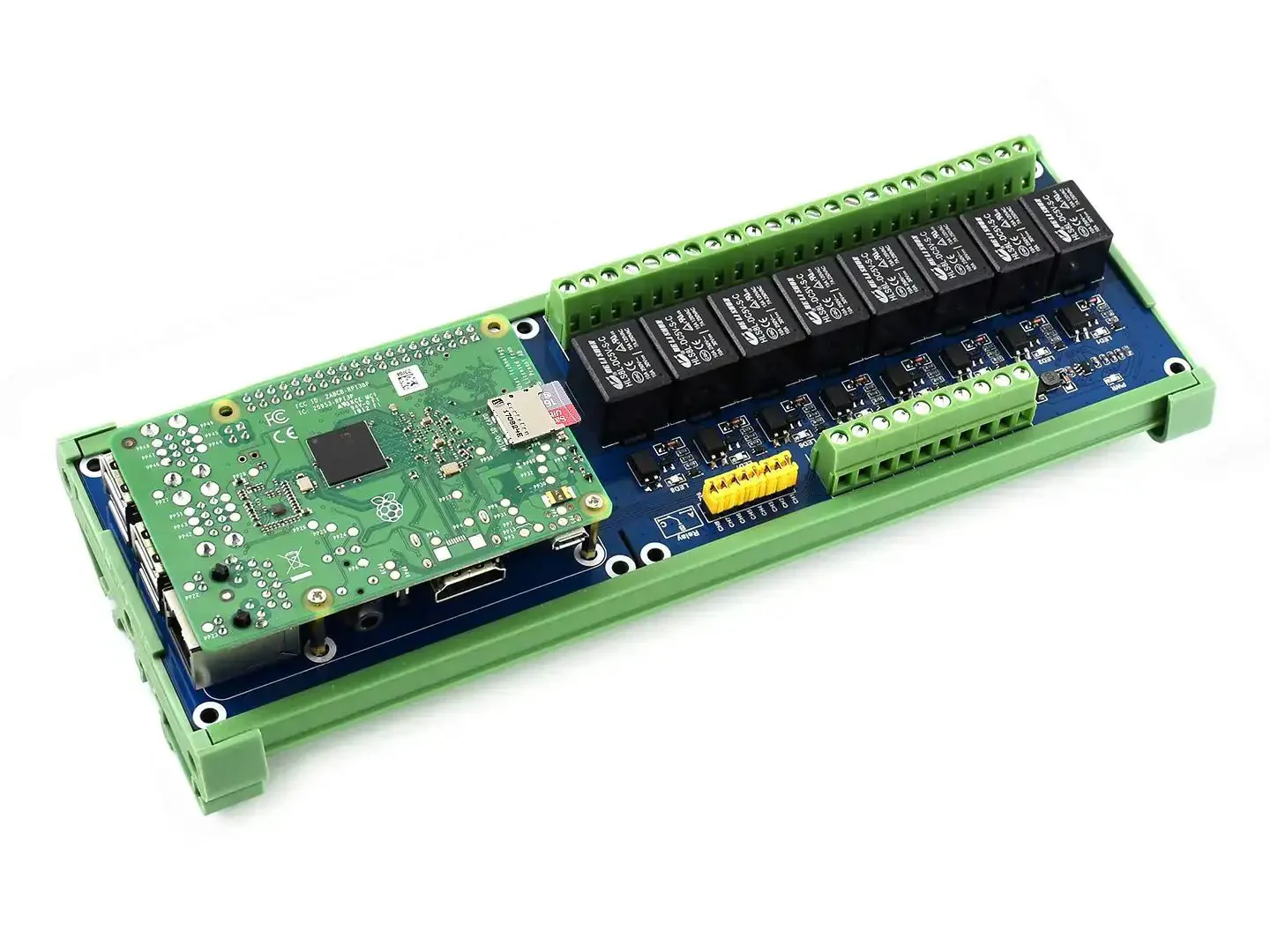 8 Channel Relay Expansion Board for Raspberry Pi and Jetson Nano 5V Power Supply GPIO Ready Controls High Voltage Home Appliances Up To 5A 250V AC with Photo Coupling Isolation and Rail Mount Case - Image 3