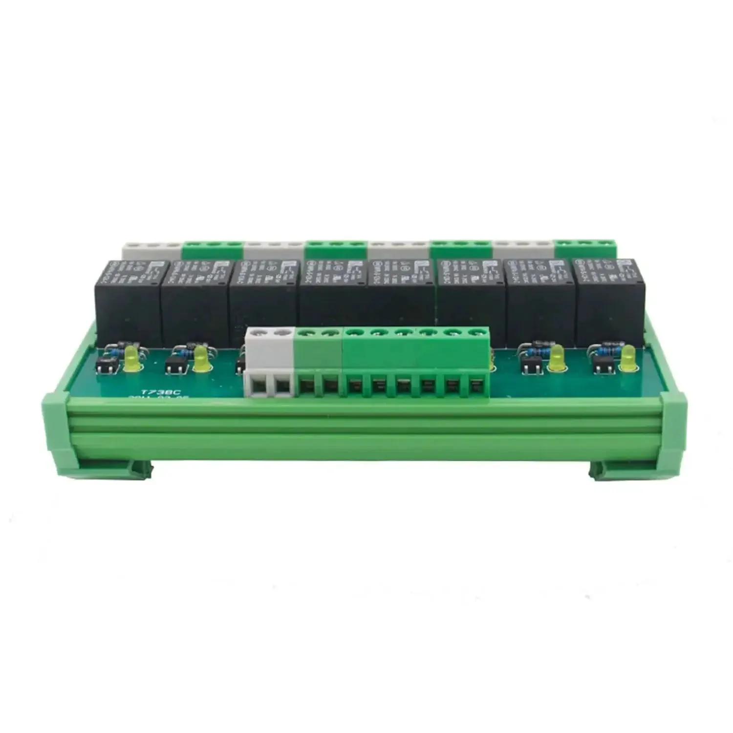8 Channel Relay Module For AC DC 12V PLC Control Plug And Play DIN Rail Optional 10A 250V AC 30V DC Switching Screw Terminal NPN PNP Compatible UL TUV RoHS Compliant Sub Miniature Relay Board - Image 5