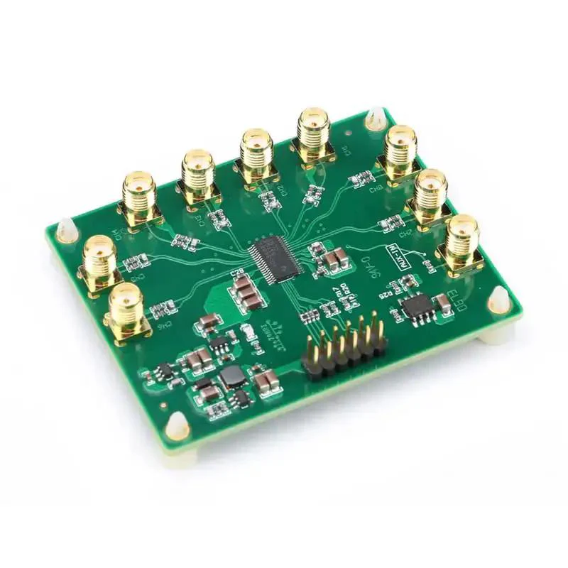8 Channel SAR ADC Data Acquisition Module With 16 Bit Resolution And 500 Ksps High Speed For Unipolar And Bipolar Inputs ADR444 4.096V Reference FR4 PCB 2.7 To 5.5Vdc Supply