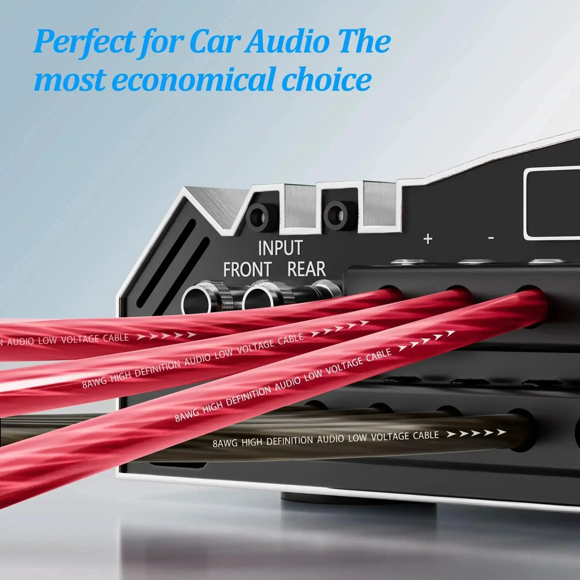 8 Gauge Power Ground Wire Kit for Car Audio and Auto Electrical Installations With Two 10 Ft Red and Black CCA Cables 20 Heat Shrink Tubes 20 Lugs Battery Cable Amp Wiring Kit and Inline Fuse Pack - Image 4