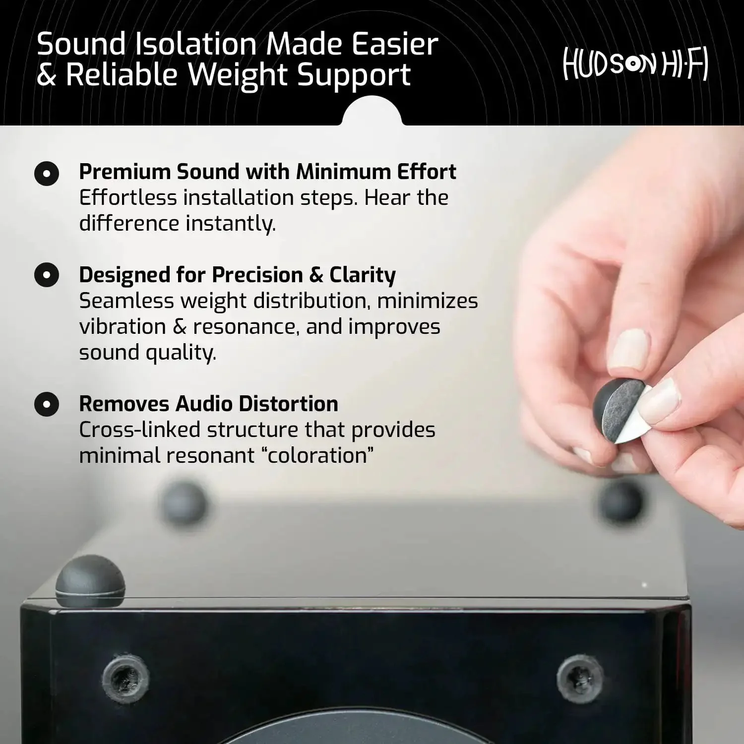 8-Pack 0.75-Inch Platinum Silicone Speaker Isolation Pads For Speakers Subwoofers And Turntables With Non-Slip Adhesive Vibration Damping Feet And 20 Duro Anti-Vibration Mounts For Cleaner, Punchier, More Defined Sound - Image 3